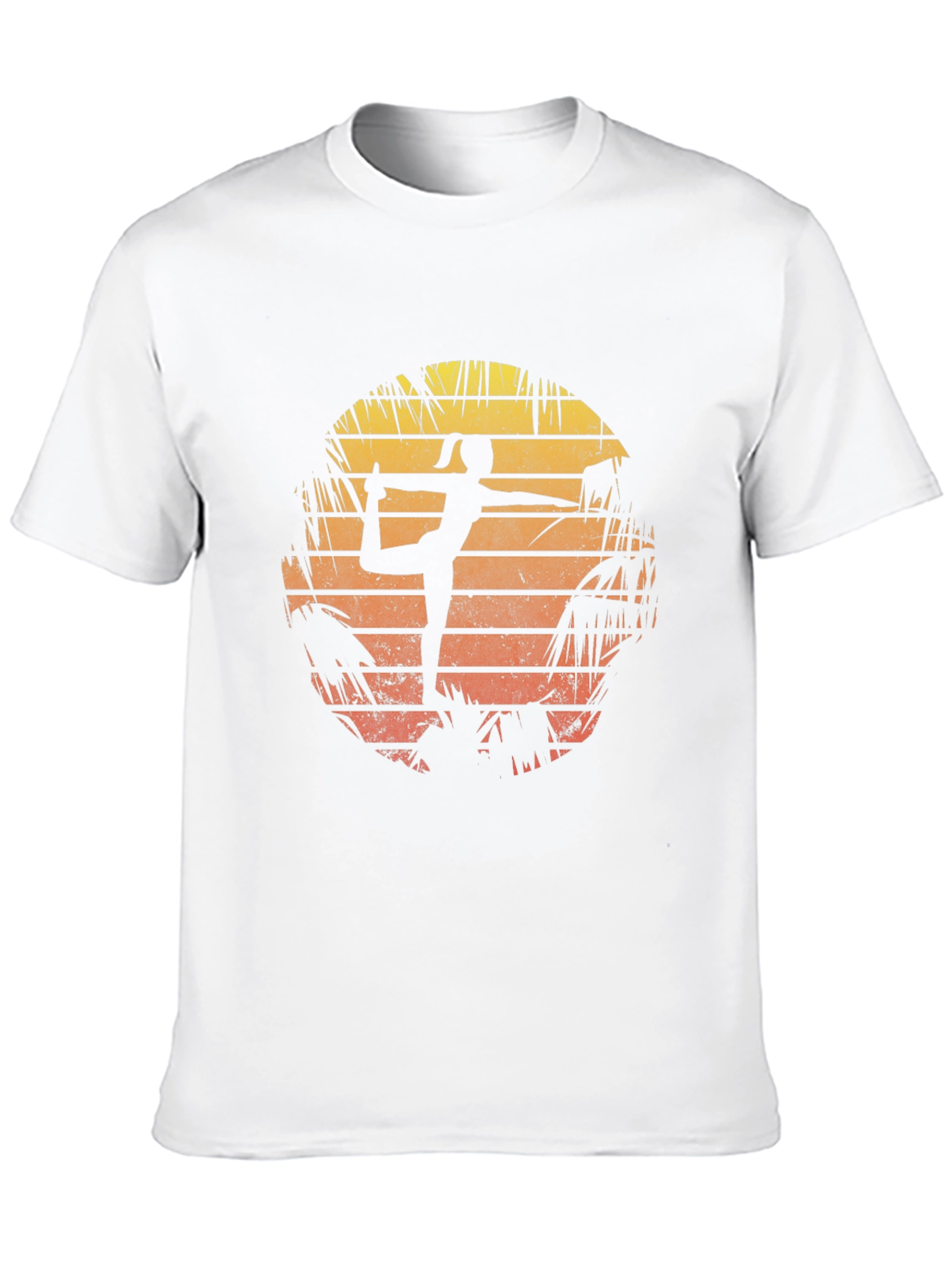 Yoga Pose Sunset Graphic T-Shirt