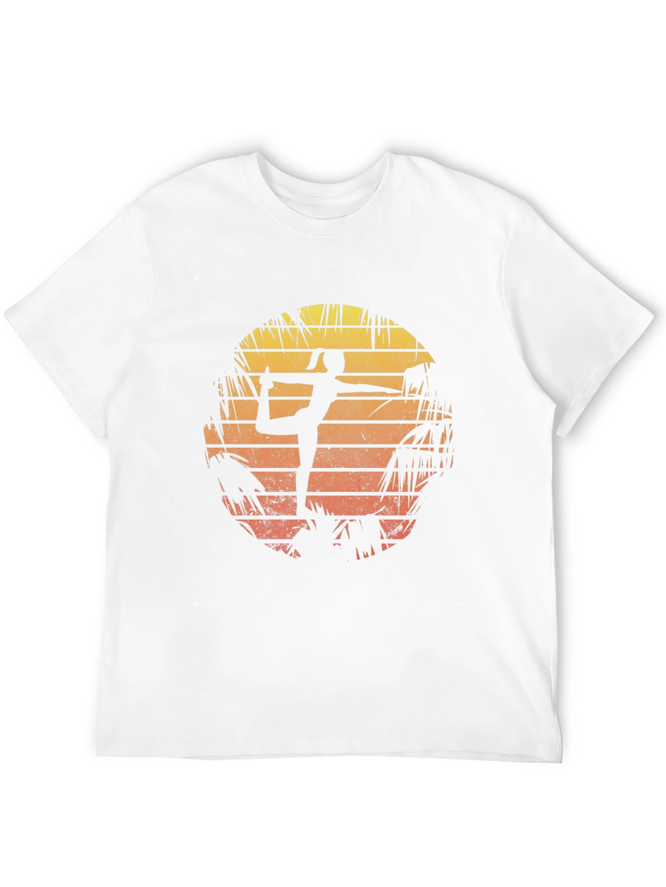 Yoga Pose Sunset Graphic T-Shirt