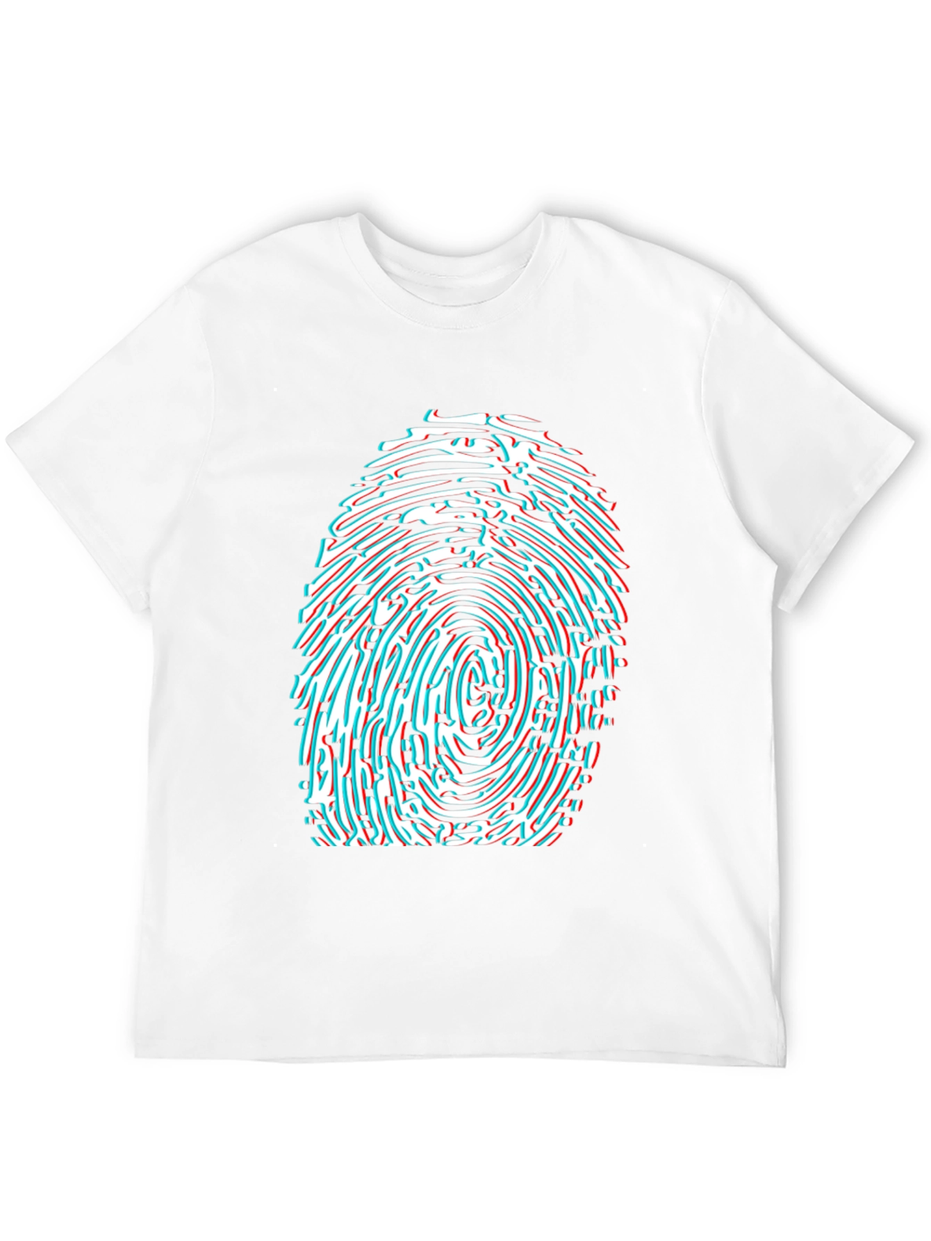 Abstract Fingerprint Graphic Tee - Black