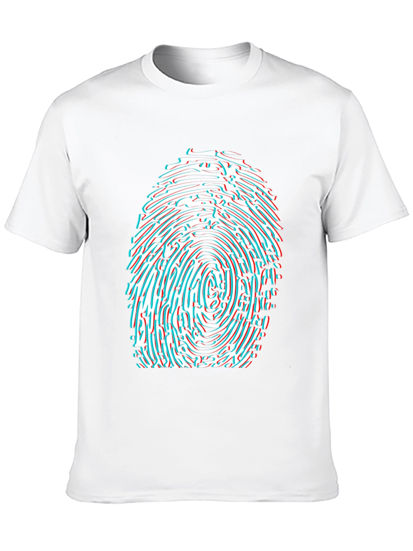 Abstract Fingerprint Graphic Tee - Black