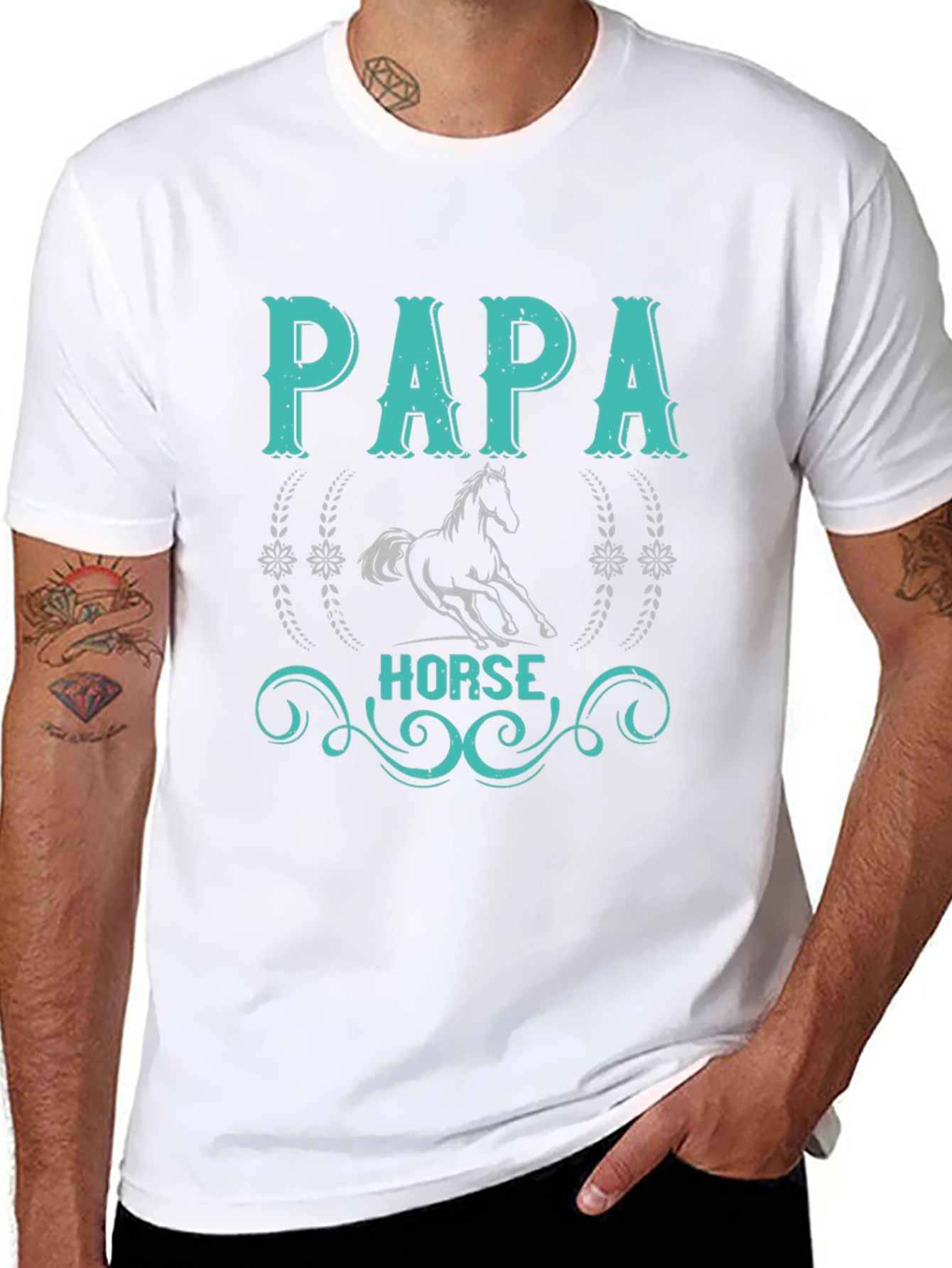 Papa Horse Graphic T-Shirt