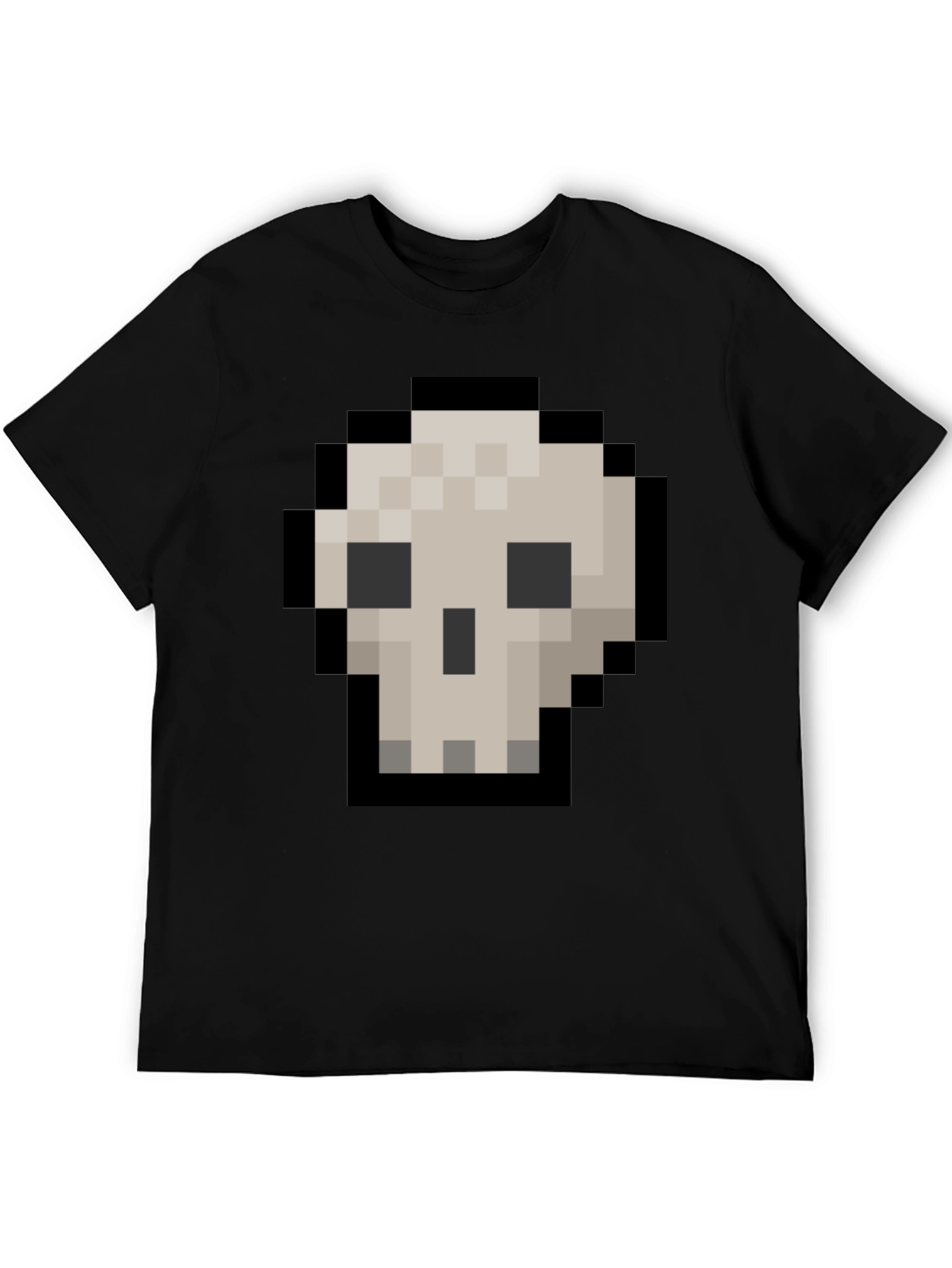 Pixel Skull Graphic Tee - Gamer Style Shirt