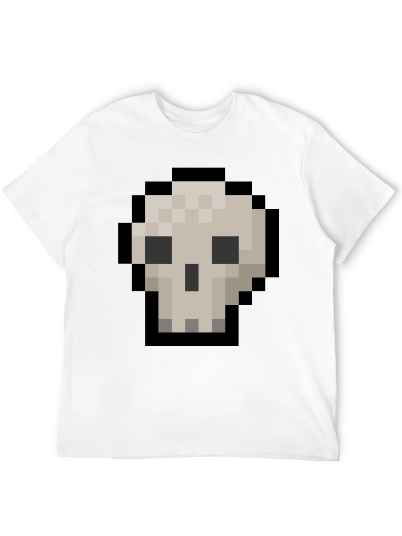 Pixel Skull Graphic Tee - Gamer Style Shirt