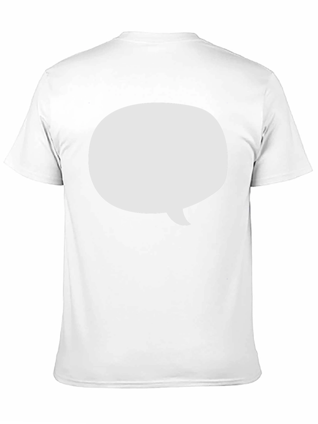 Black T-Shirt with White Speech Bubble