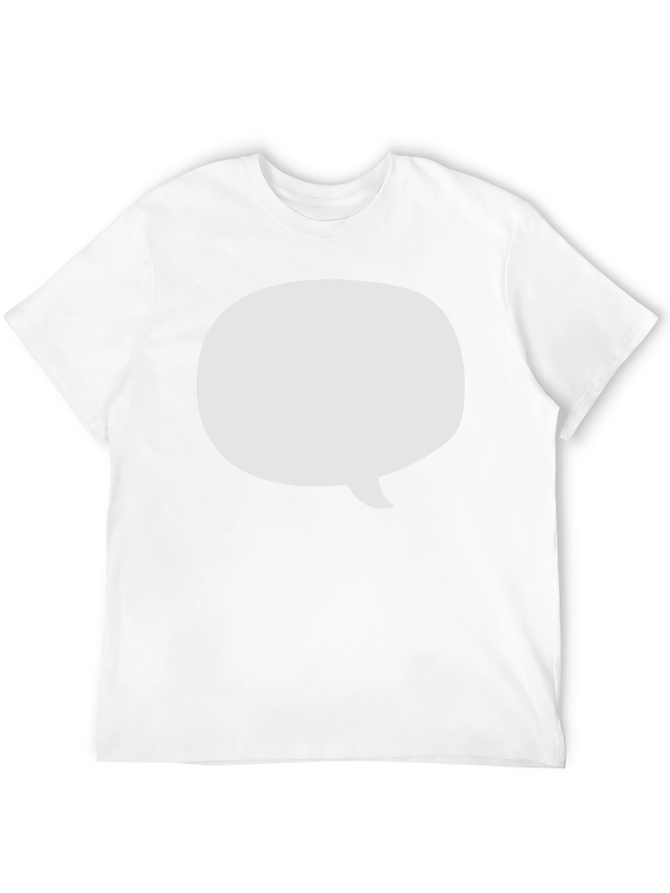 Black T-Shirt with White Speech Bubble