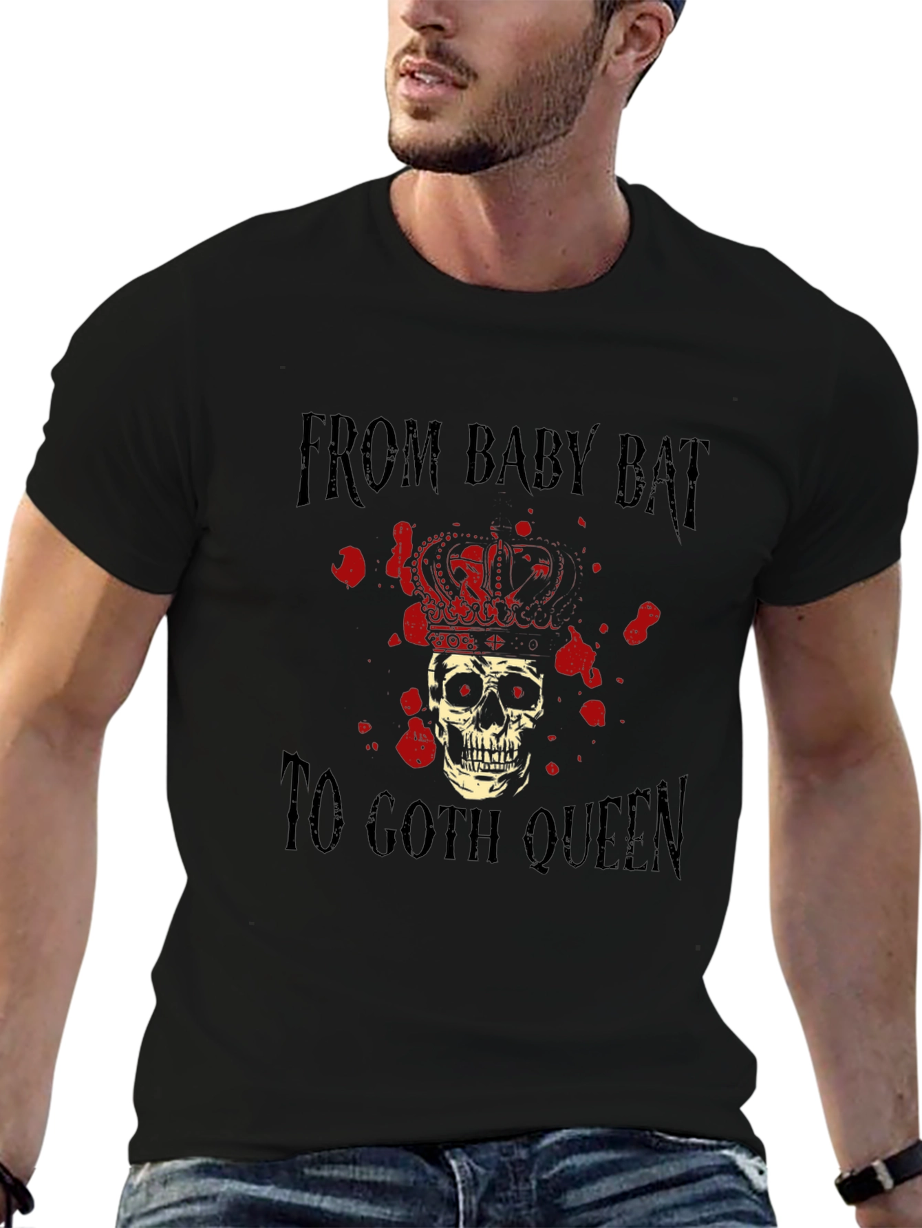 Goth Queen Graphic Tee - Skull & Crown