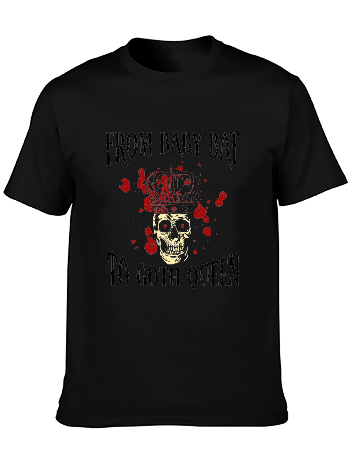 Goth Queen Graphic Tee - Skull & Crown