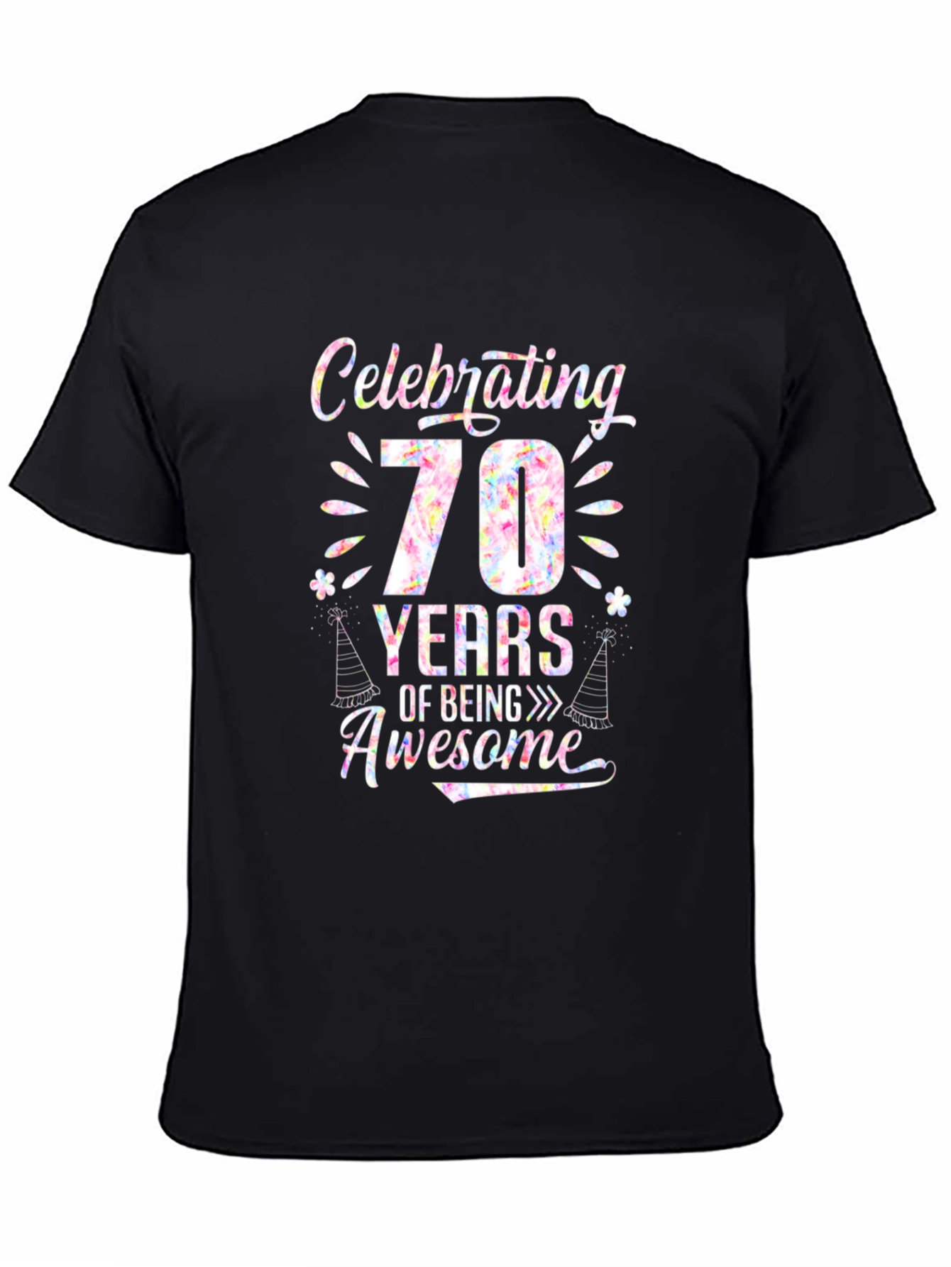 Celebrating 70 Years of Being Awesome Black T-Shirt