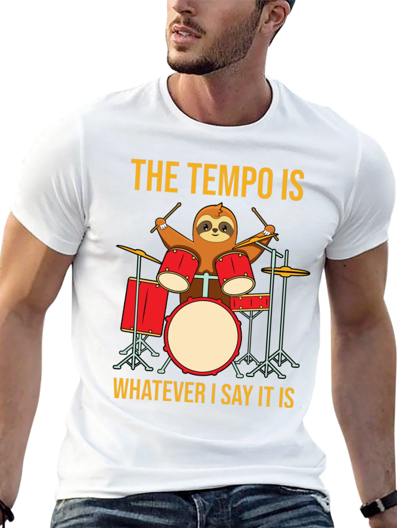 The Tempo Is Sloth Drummer T-Shirt