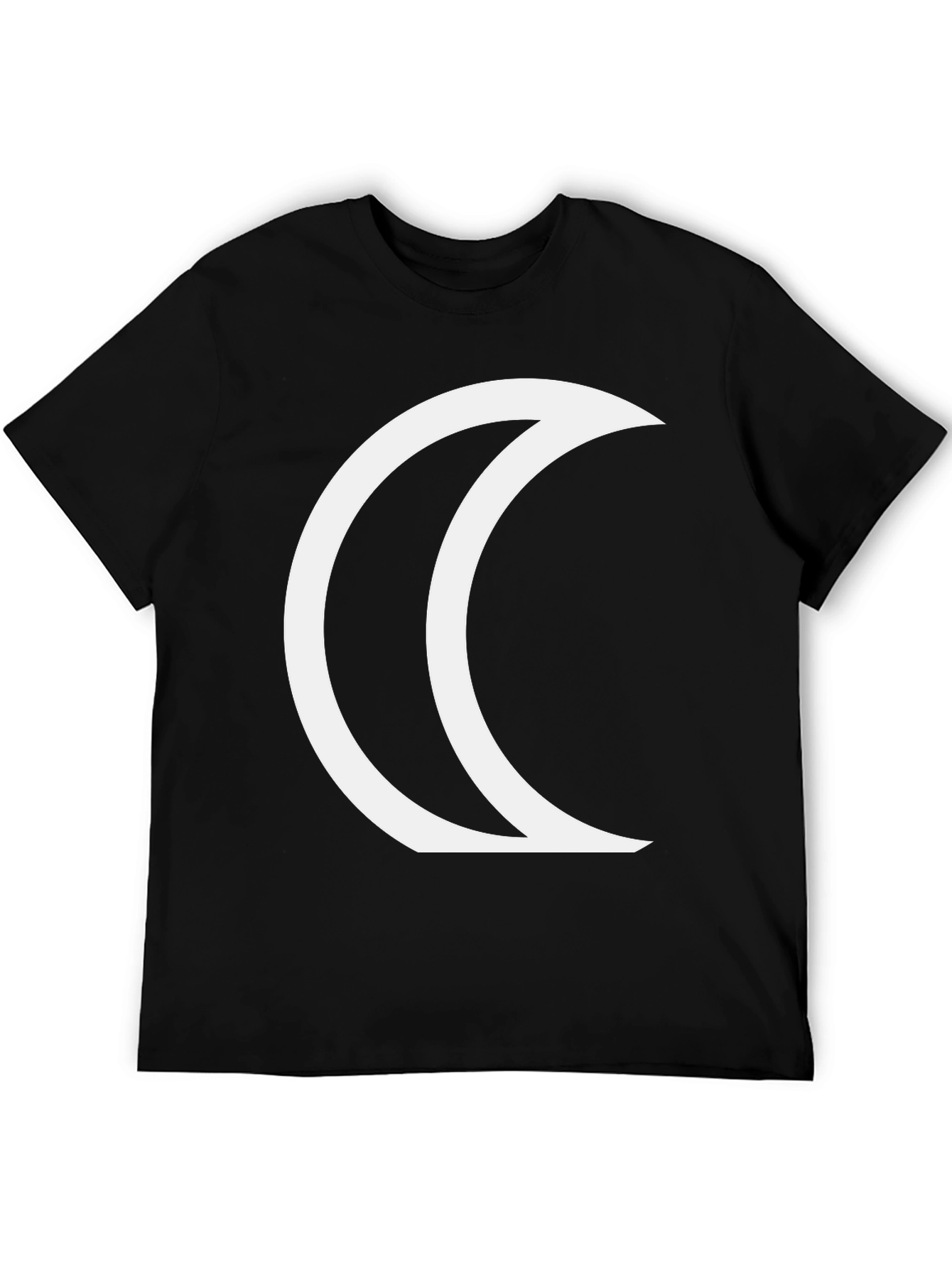 Crescent Moon Graphic Black T-Shirt