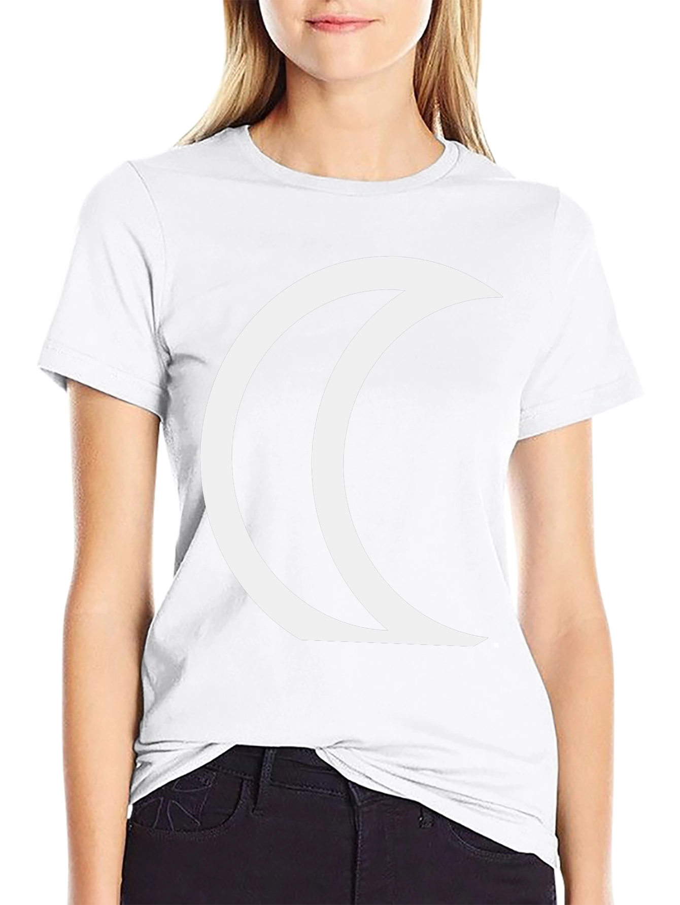 Crescent Moon Graphic Black T-Shirt