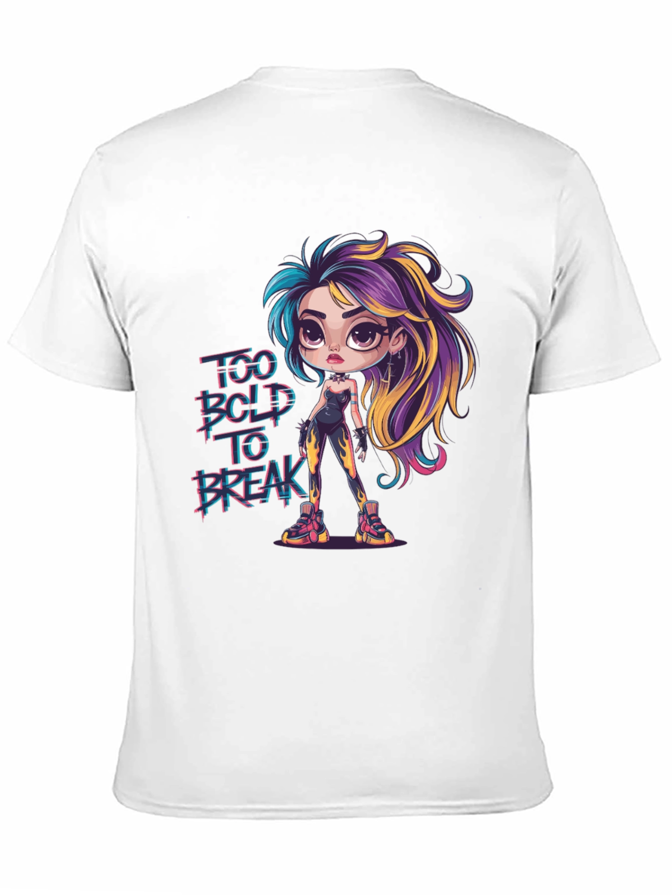 Bold Cartoon Graphic Print T-Shirt