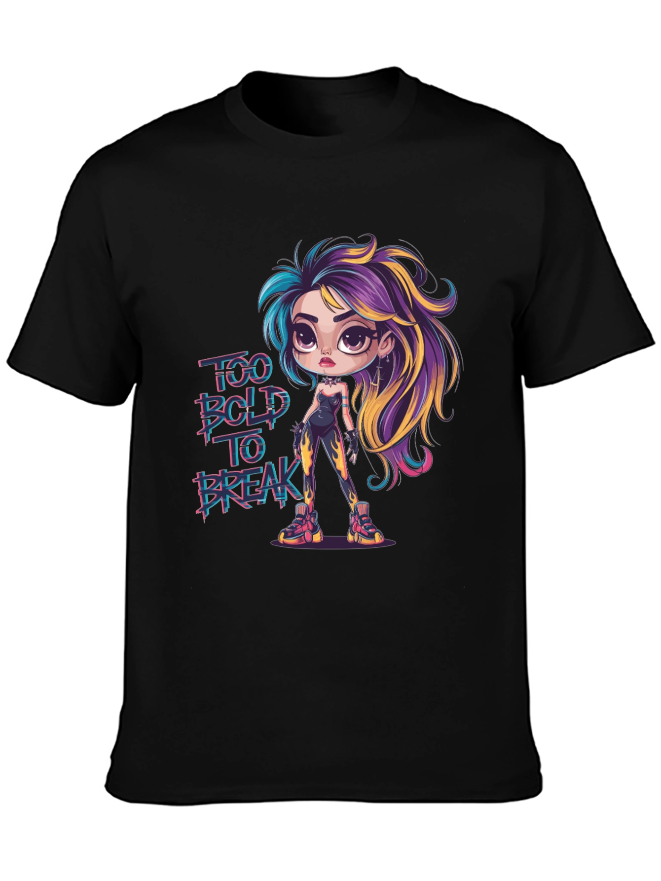 Bold Cartoon Graphic Print T-Shirt