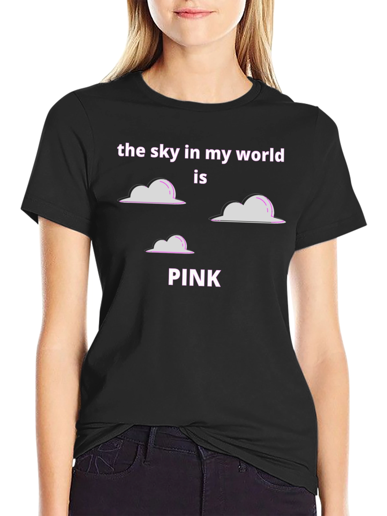 Pink Sky Cloud Graphic Tee