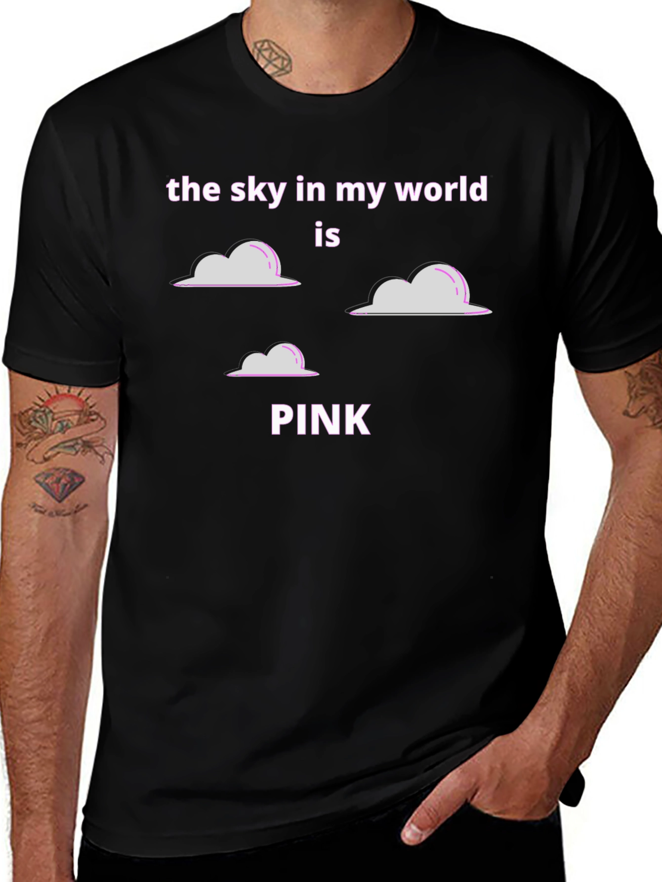 Pink Sky Cloud Graphic Tee