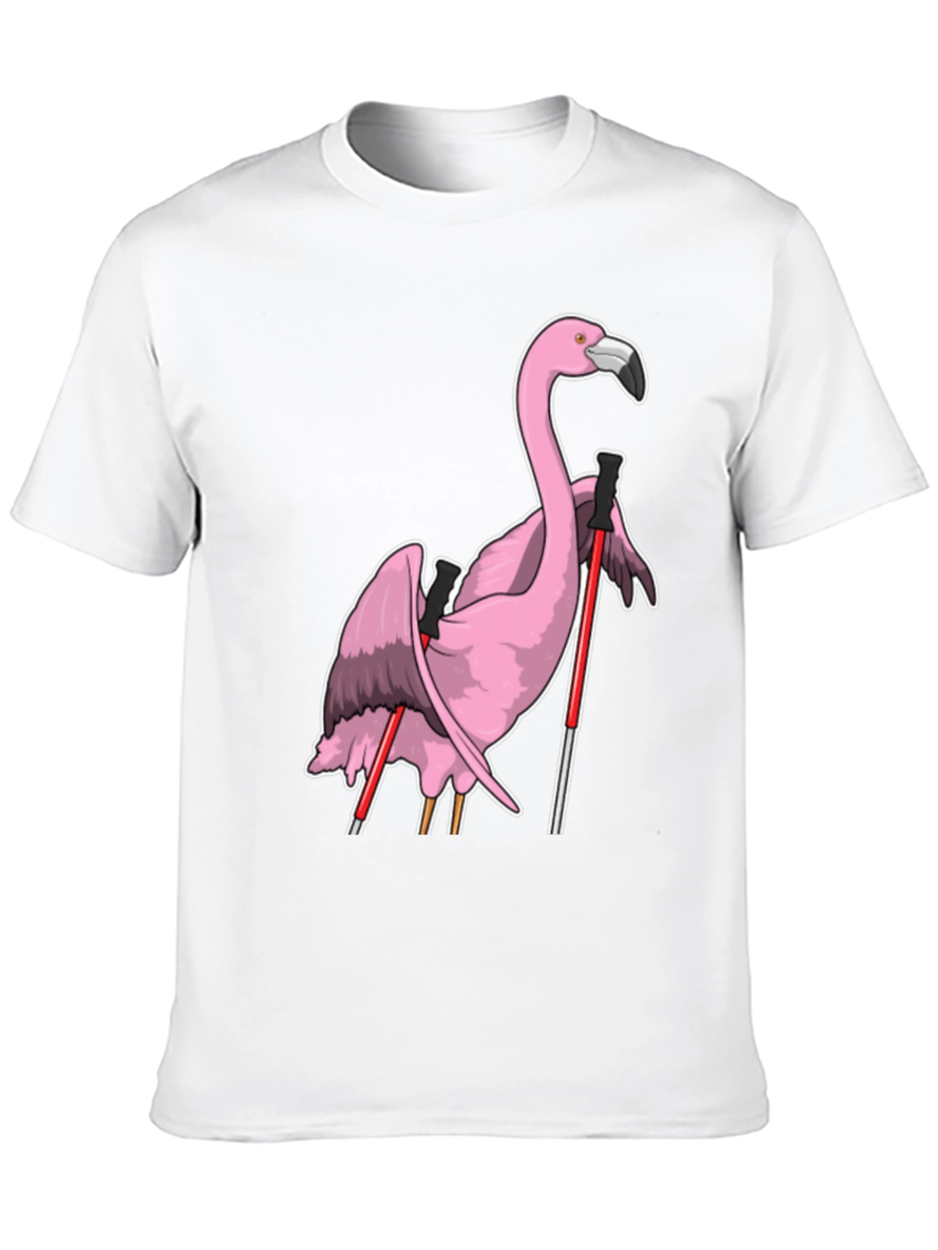 Flamingo Skier Graphic Tee