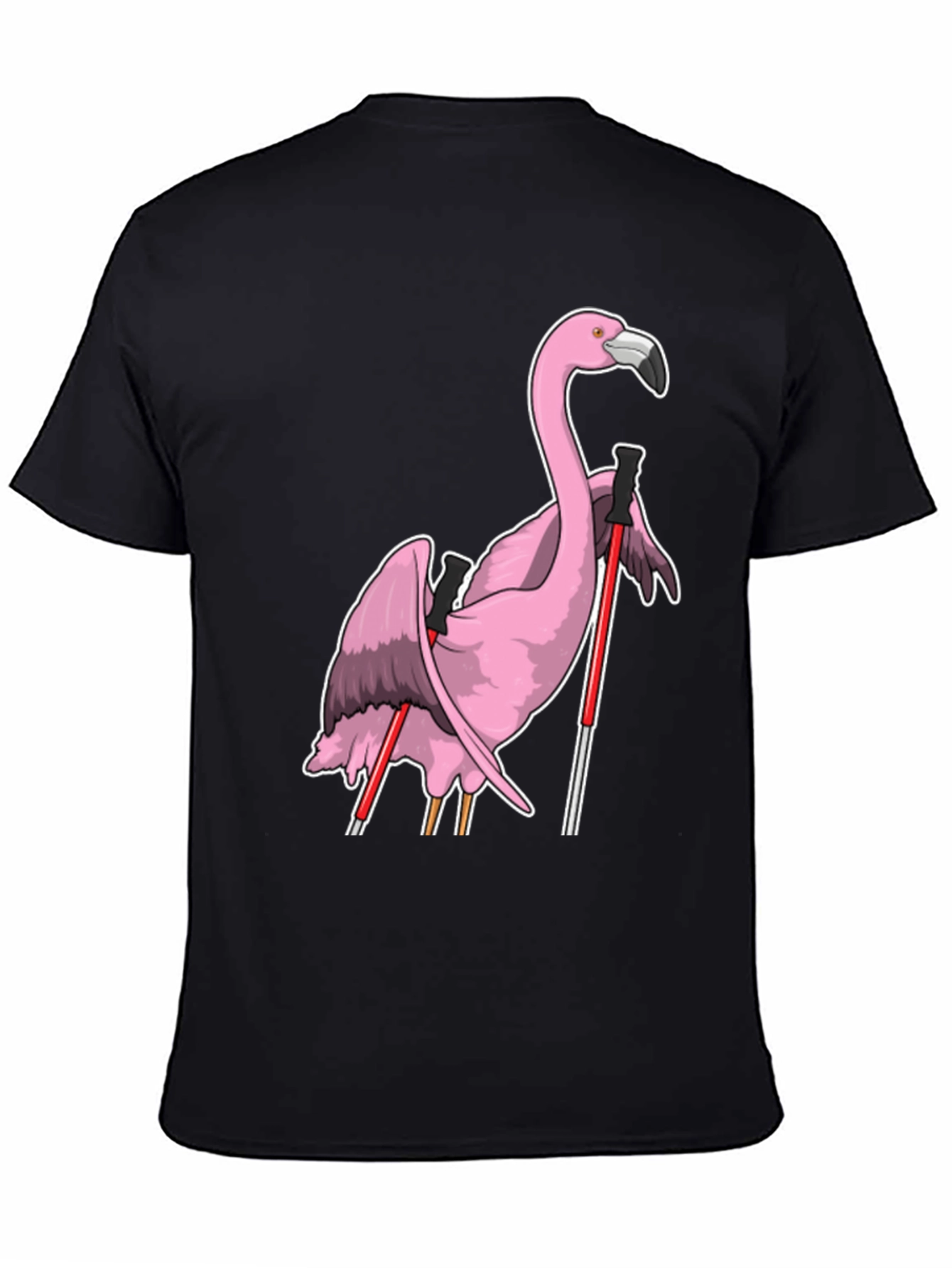 Flamingo Skier Graphic Tee