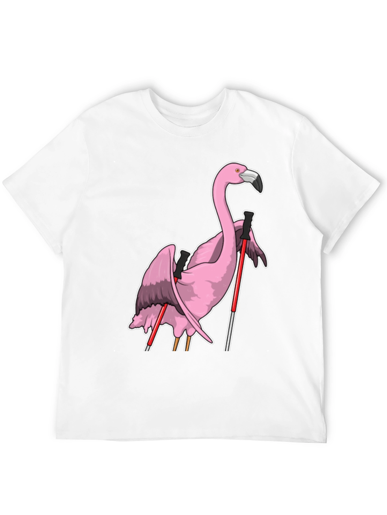 Flamingo Skier Graphic Tee