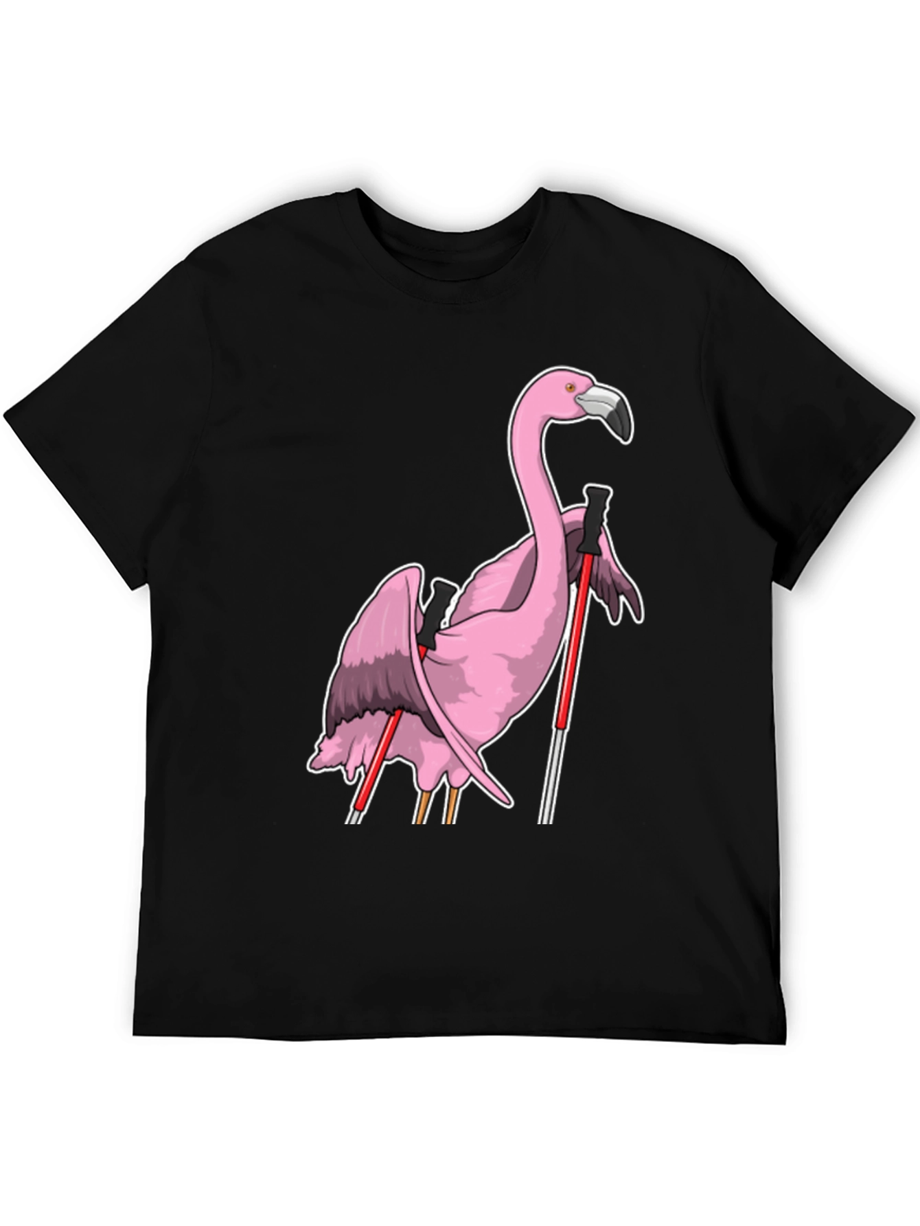 Flamingo Skier Graphic Tee
