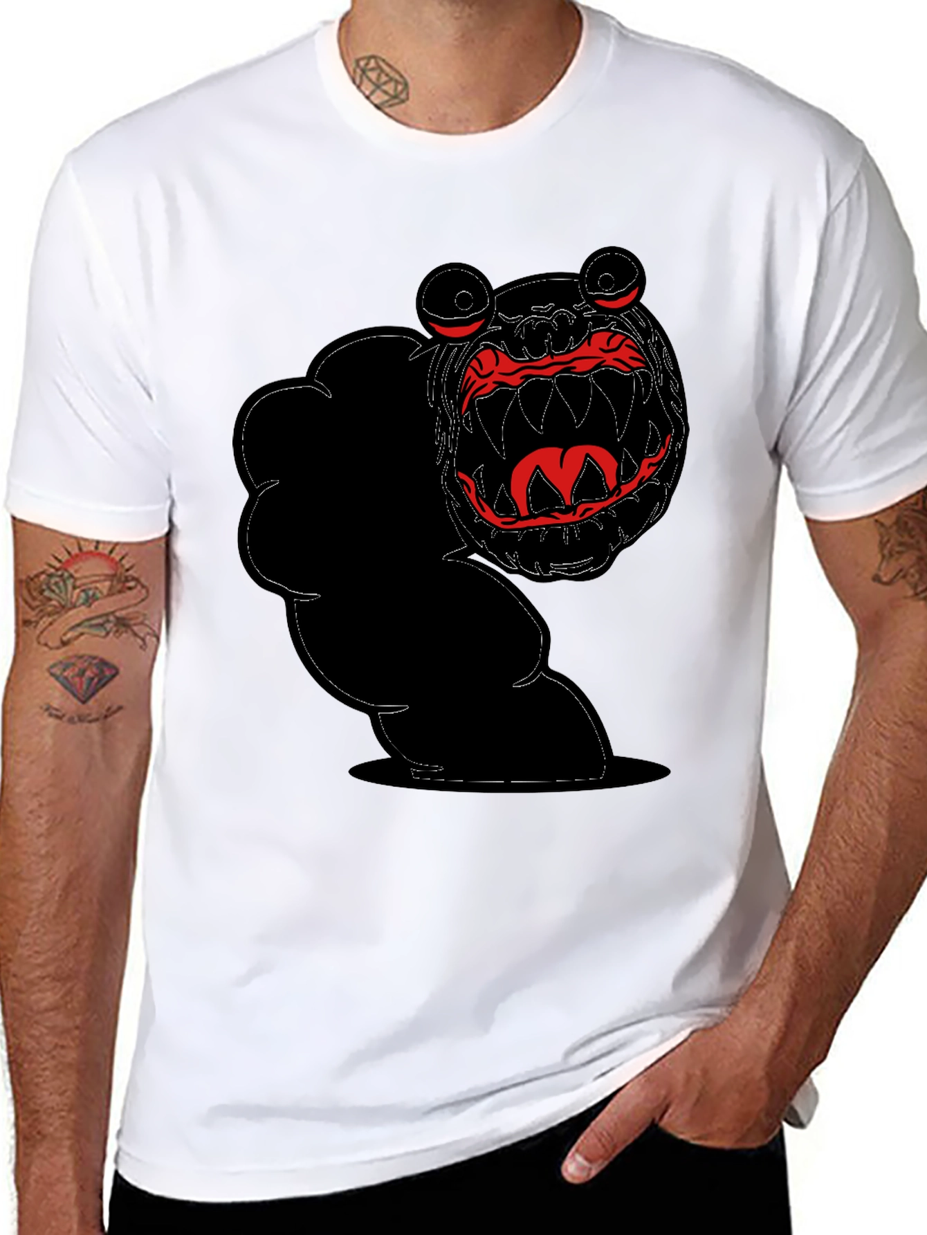 Monster Graphic Tee - Mens Black T-Shirt