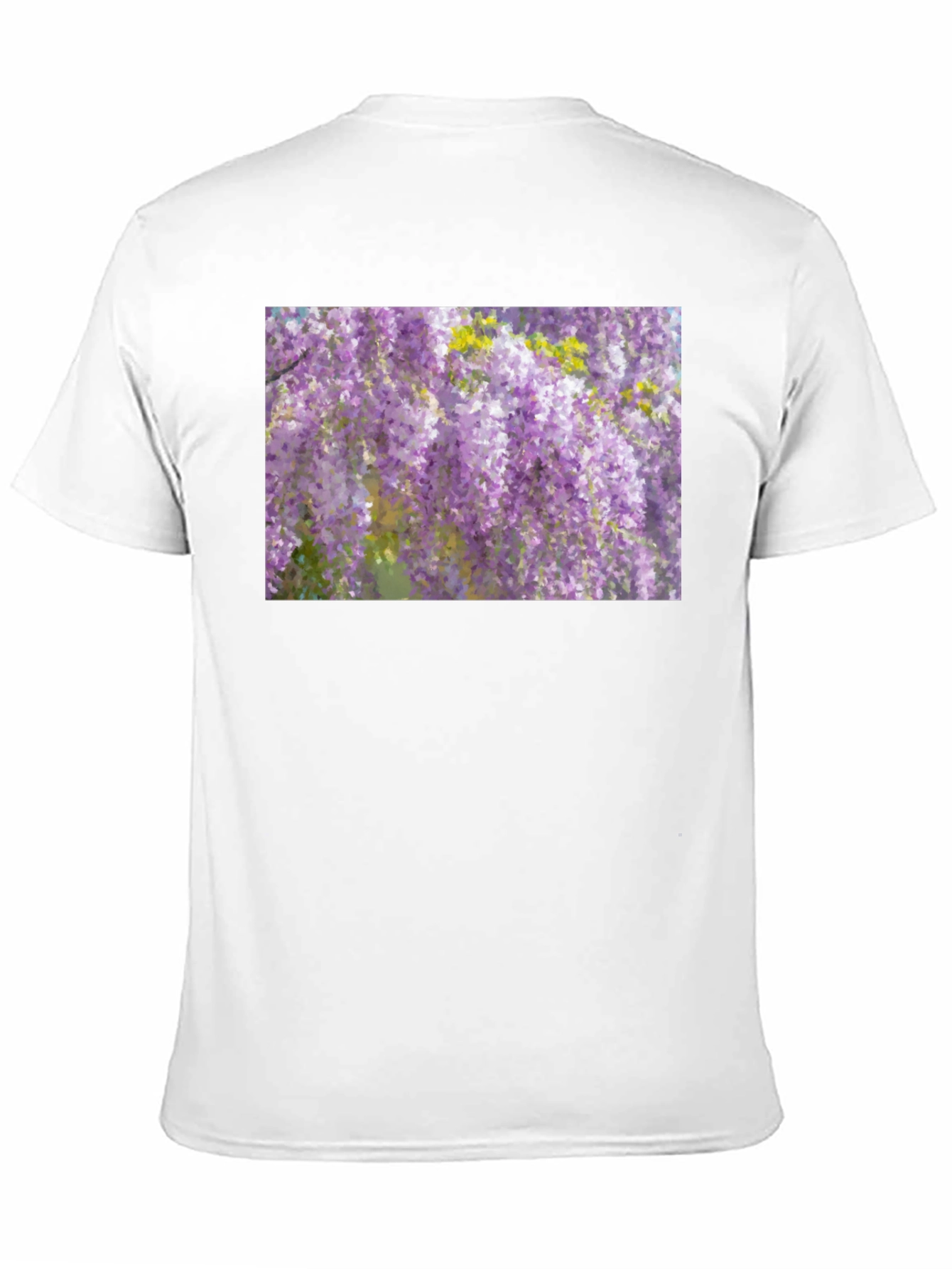 Wisteria Print Black T-Shirt