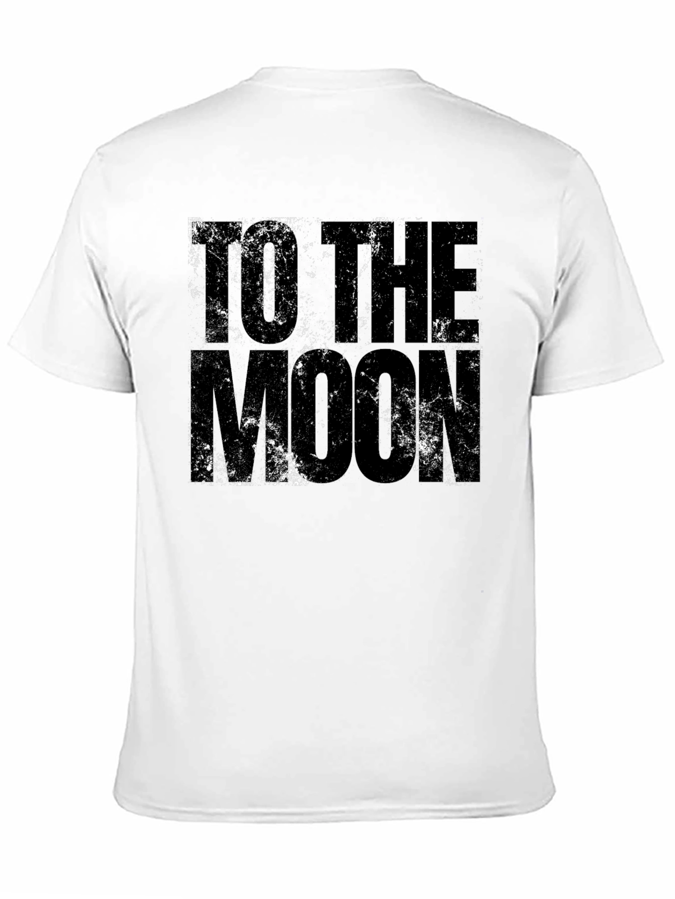 To The Moon Distressed Black T-Shirt