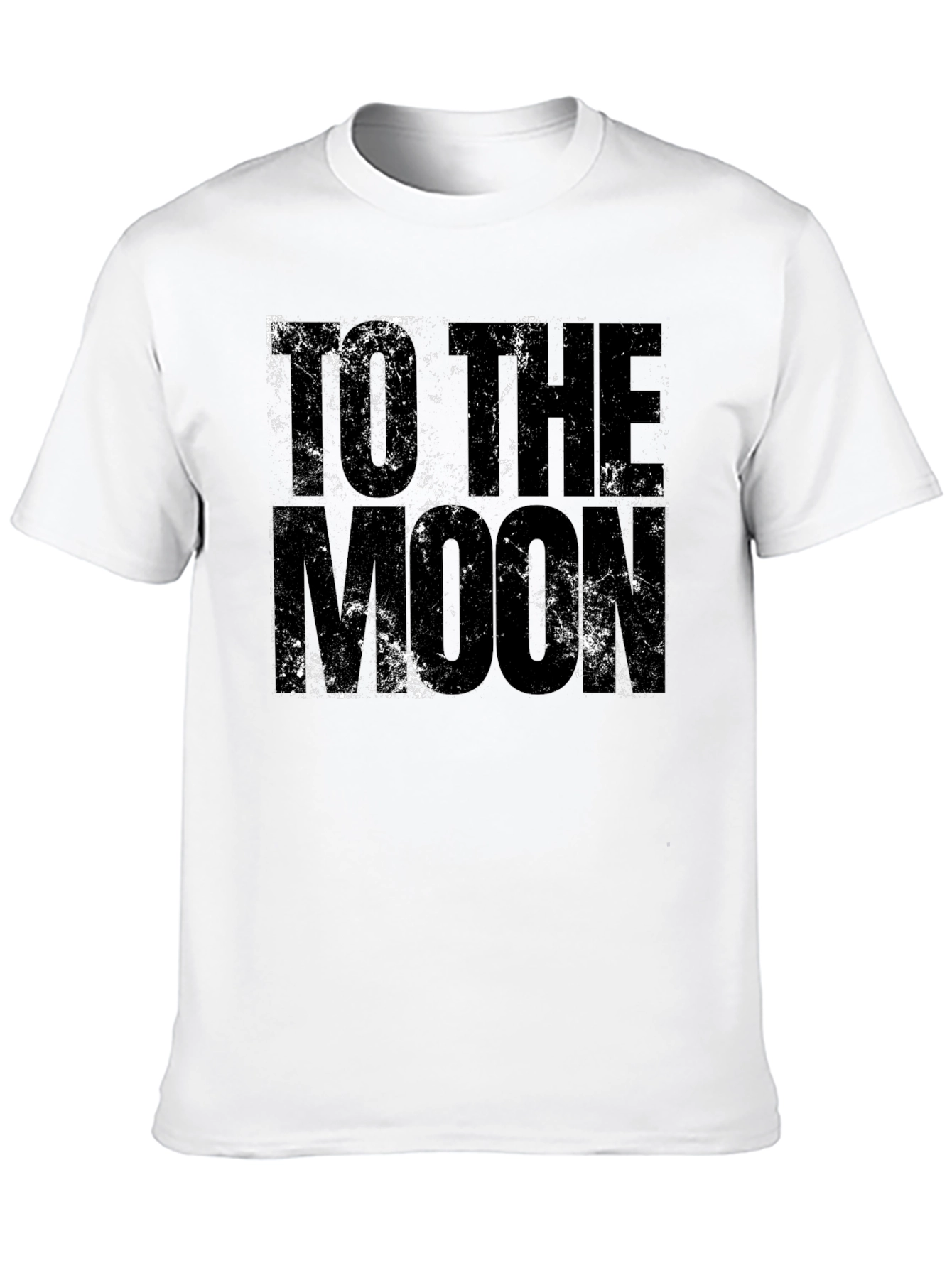 To The Moon Distressed Black T-Shirt