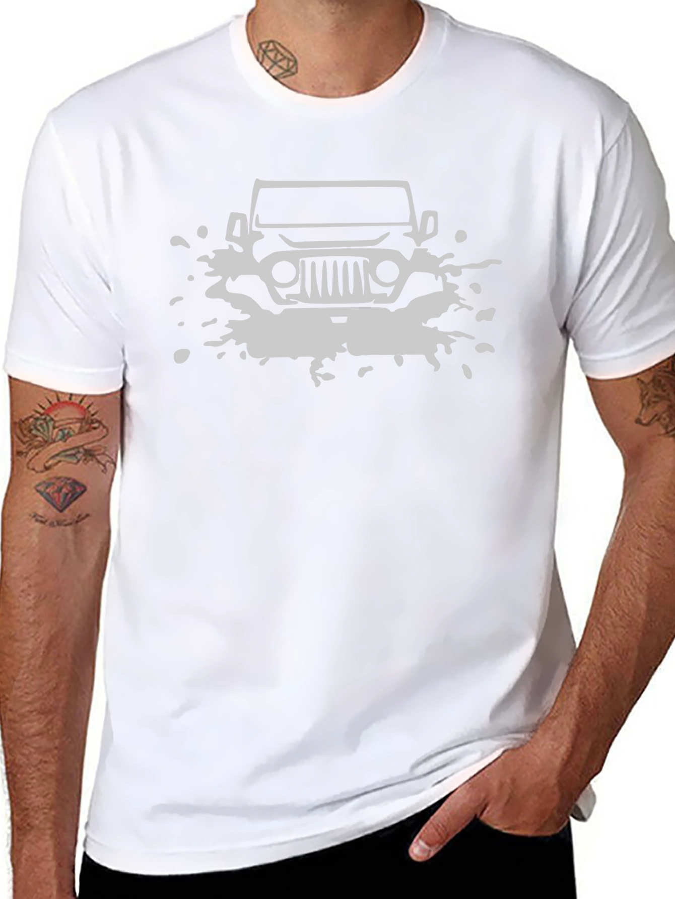 Off-Road Adventure T-Shirt - Mud Splash Jeep Design
