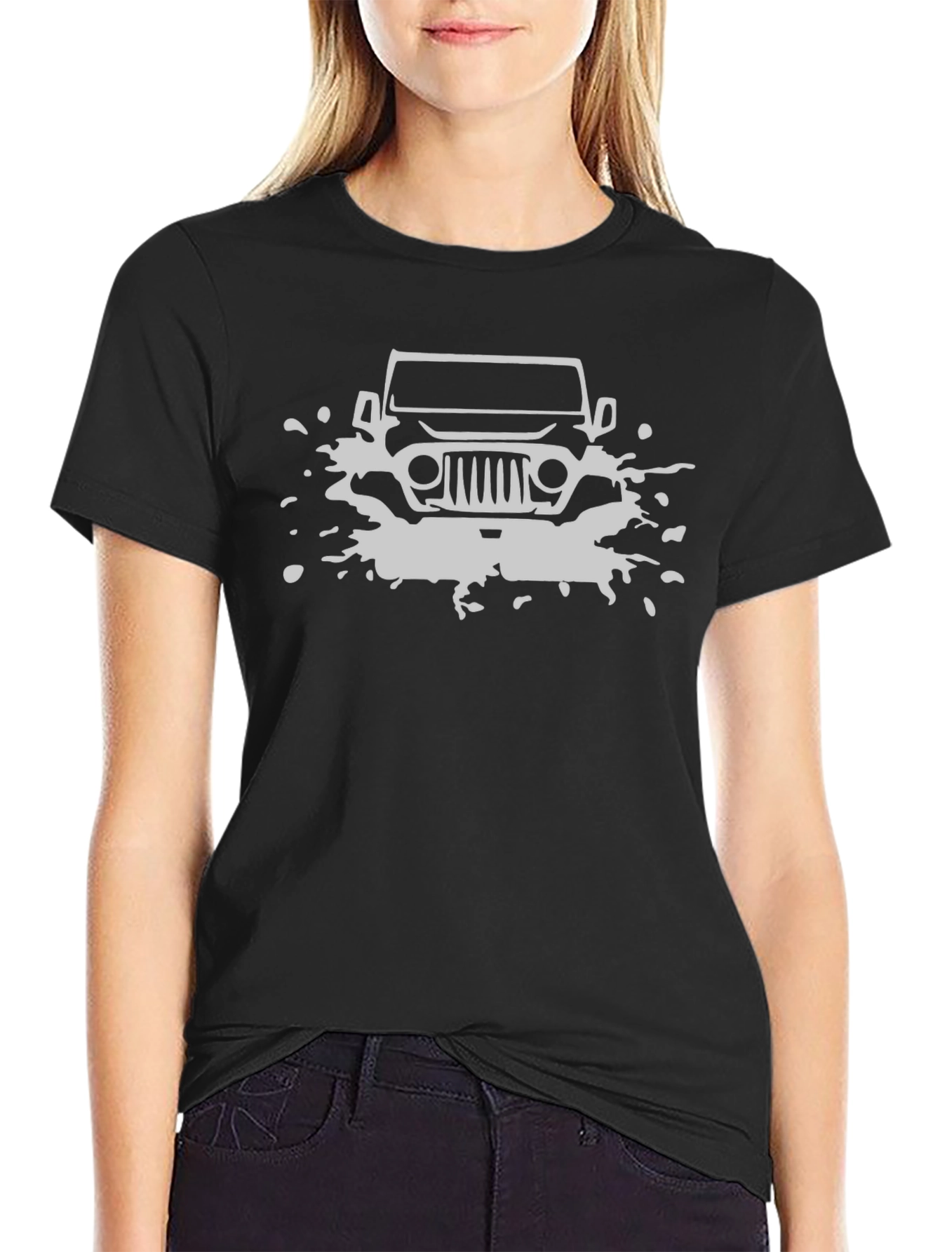 Off-Road Adventure T-Shirt - Mud Splash Jeep Design