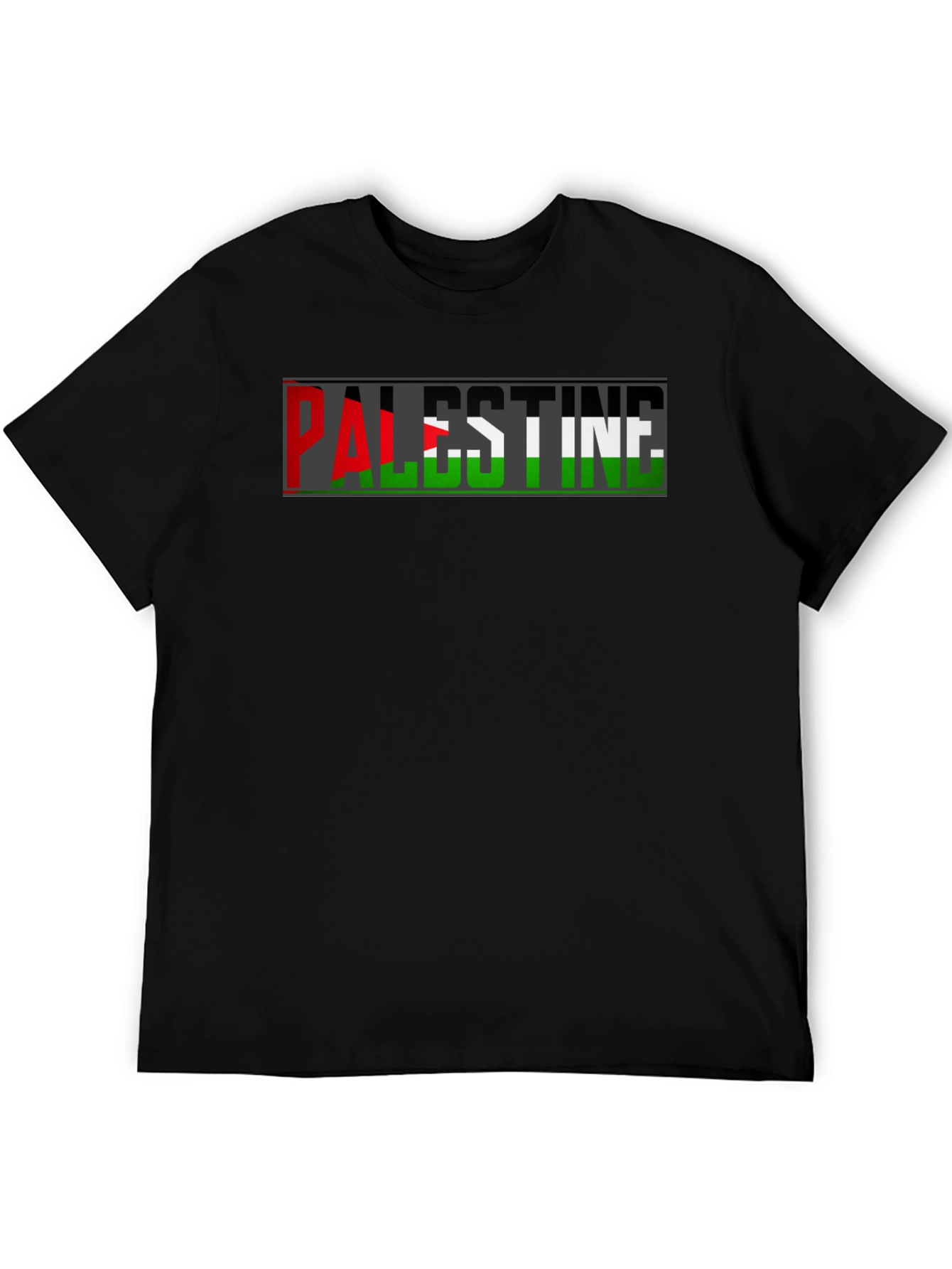 Palestine Flag T-Shirt - Black Graphic Tee