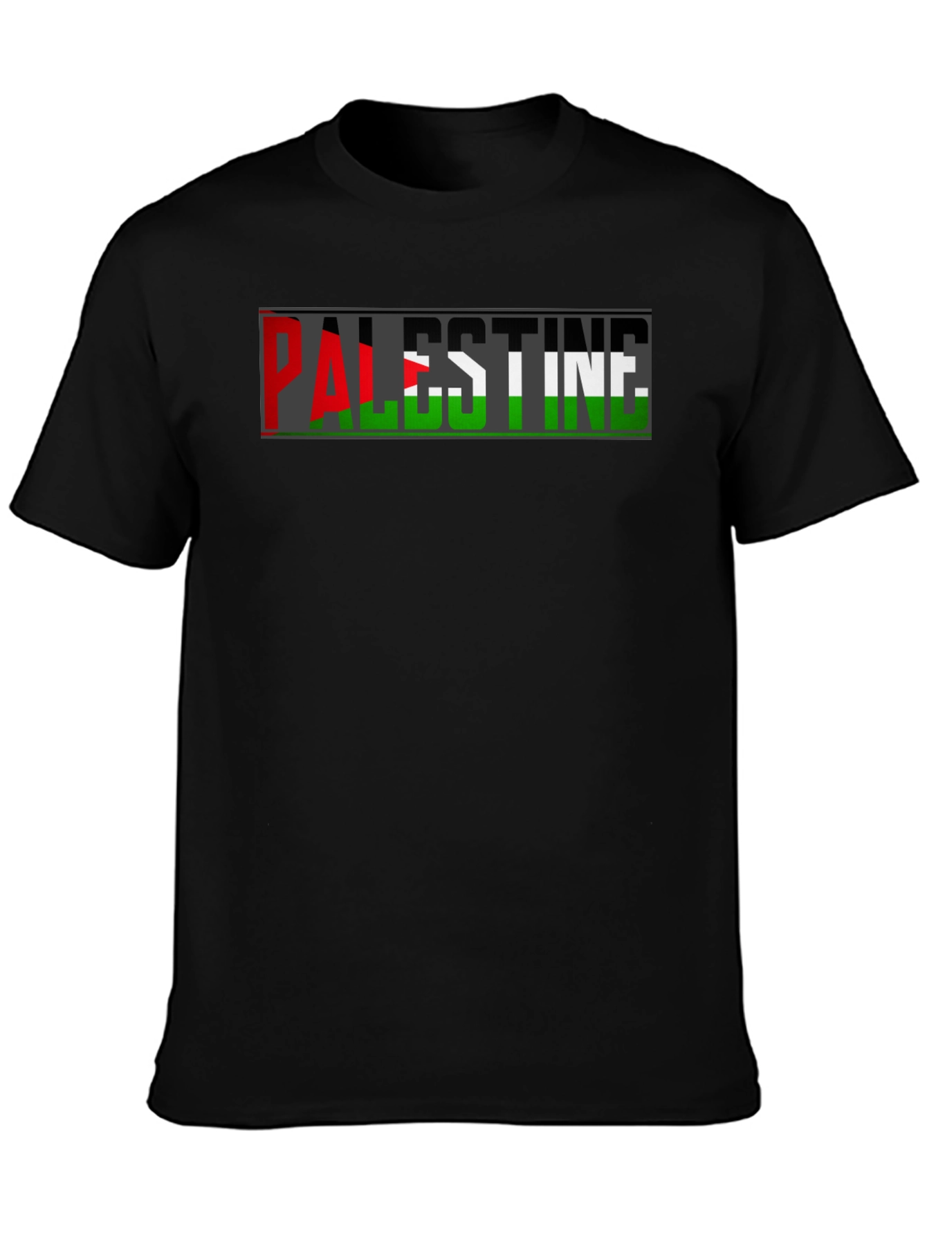 Palestine Flag T-Shirt - Black Graphic Tee