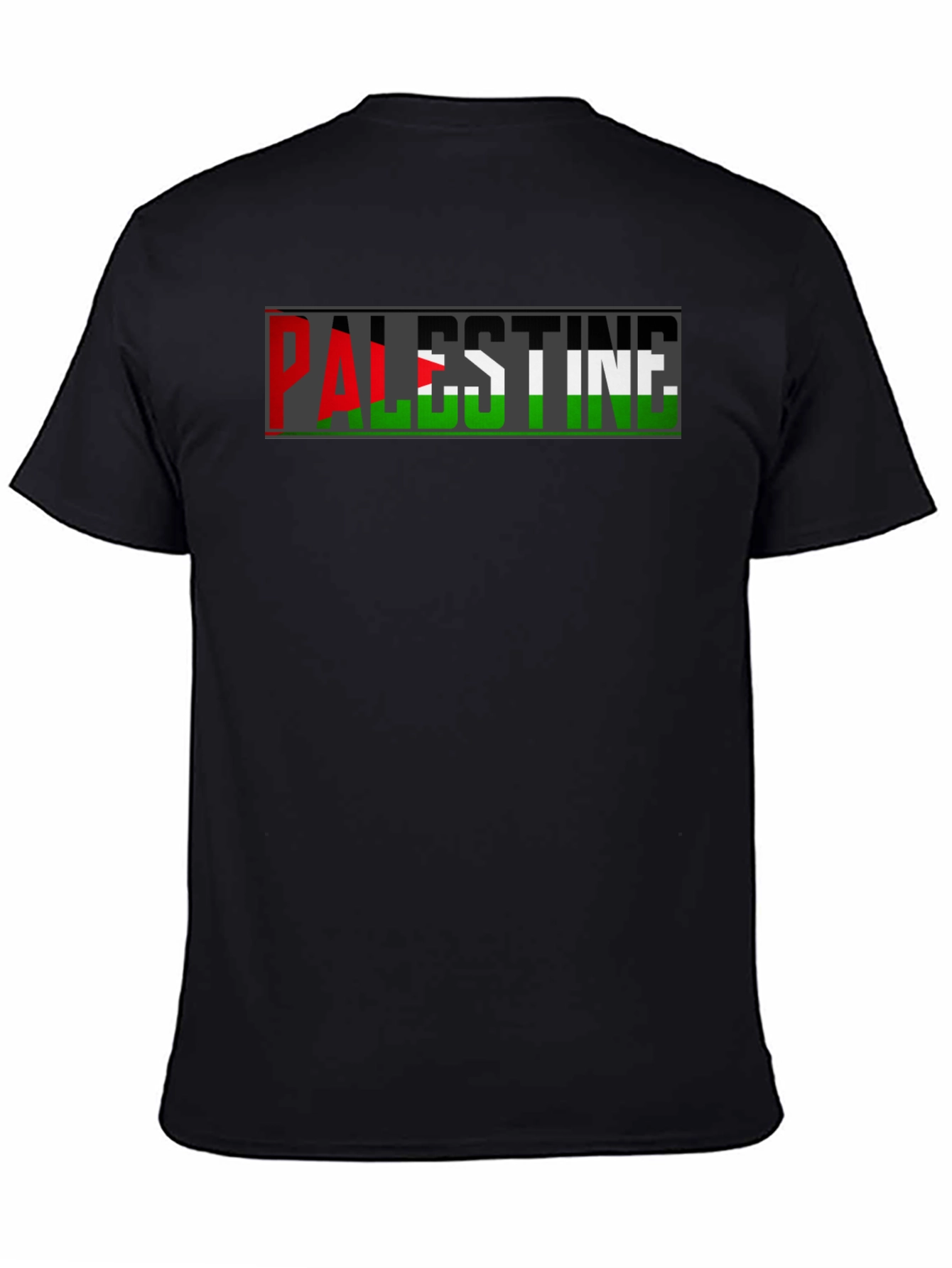Palestine Flag T-Shirt - Black Graphic Tee