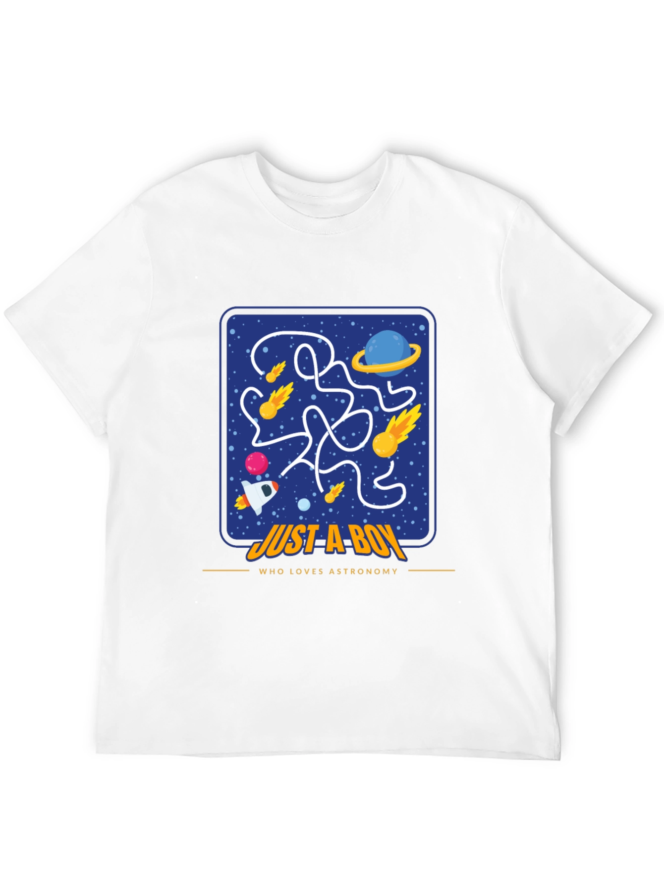 Astronomy Lover Boy T-Shirt Space Maze Design