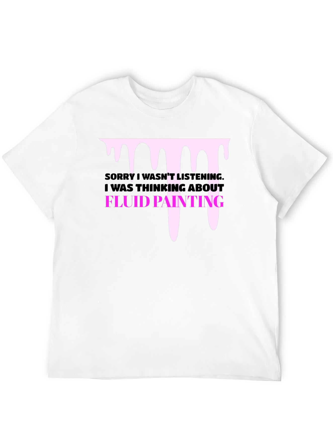 Fluid Painting T-Shirt Black Graphic Tee