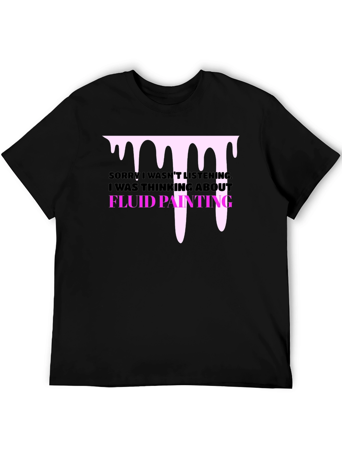 Fluid Painting T-Shirt Black Graphic Tee