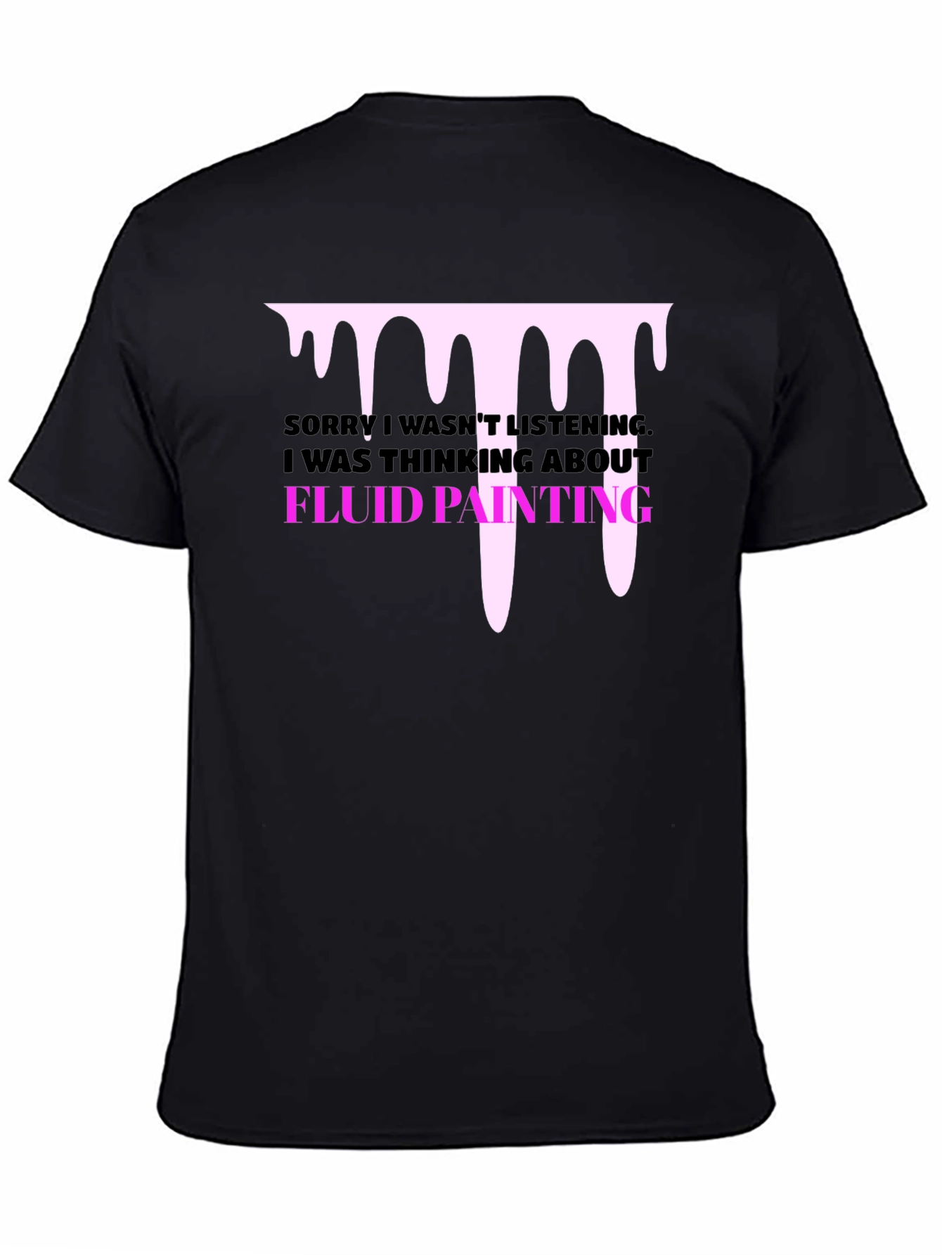 Fluid Painting T-Shirt Black Graphic Tee