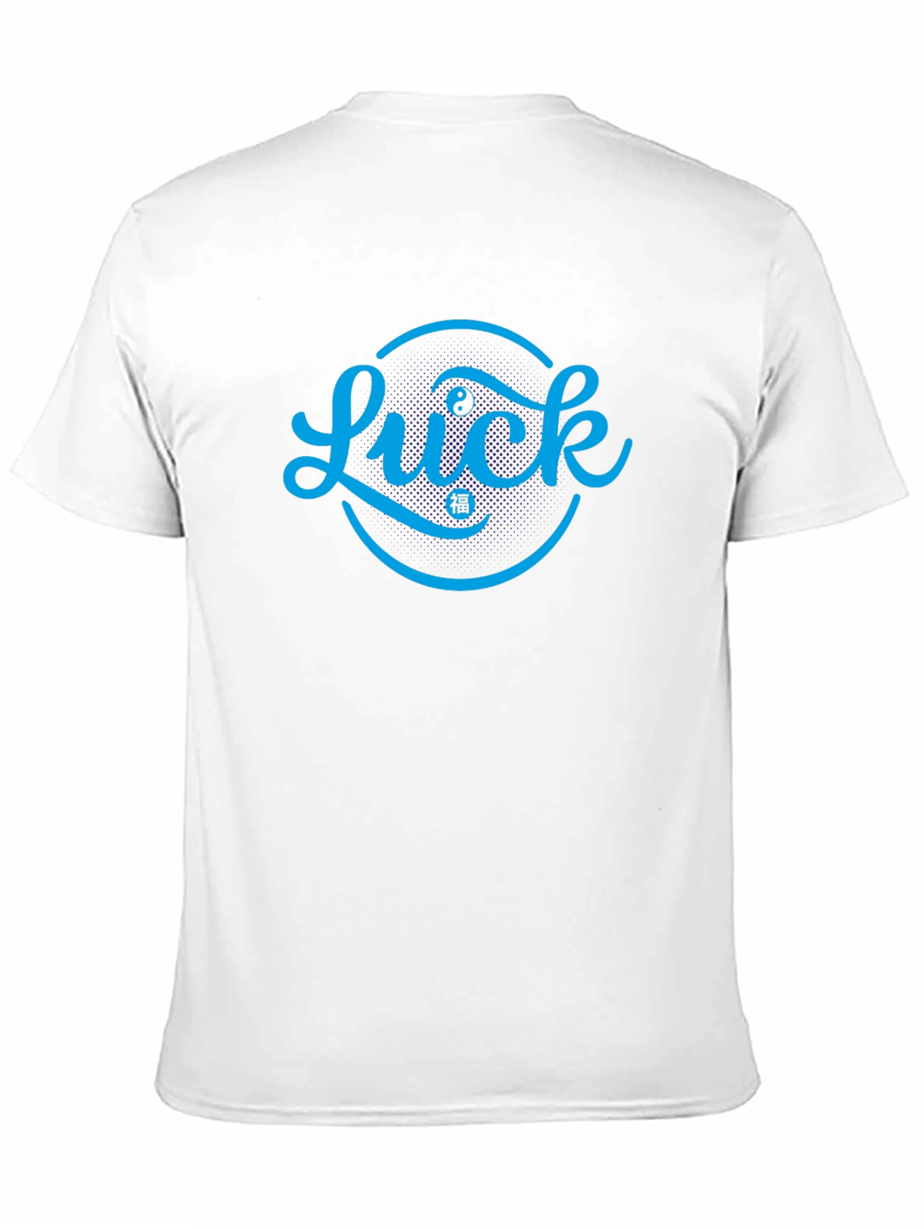 Lucky Symbol Graphic Print Black T-Shirt