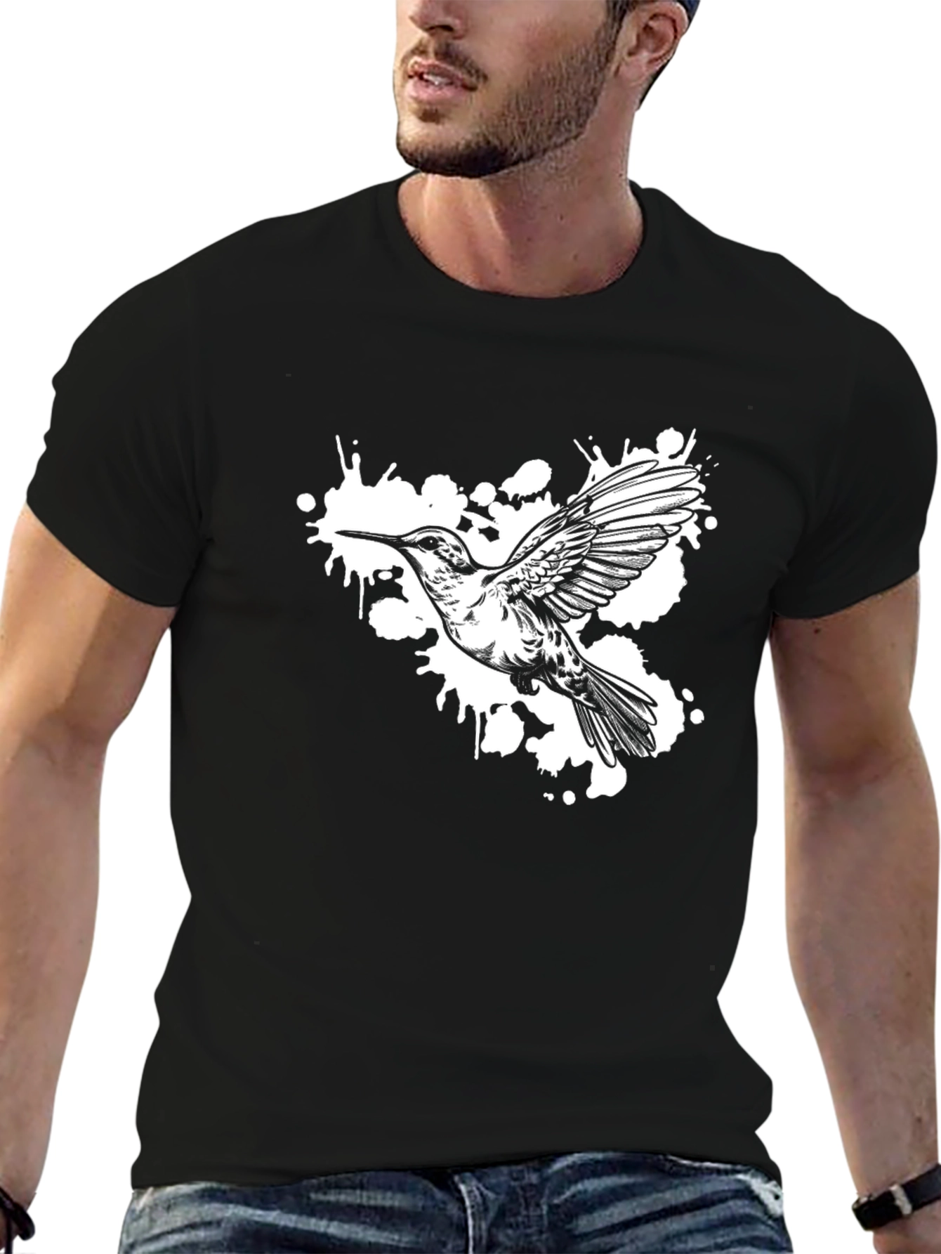 Hummingbird Graphic T-Shirt - Black