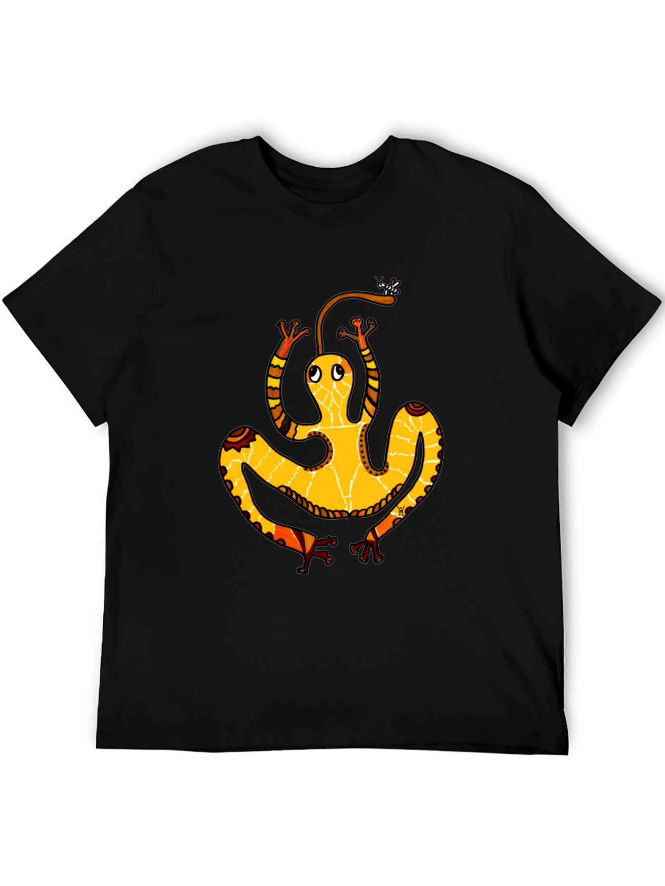 Funky Frog Graphic Black T-Shirt