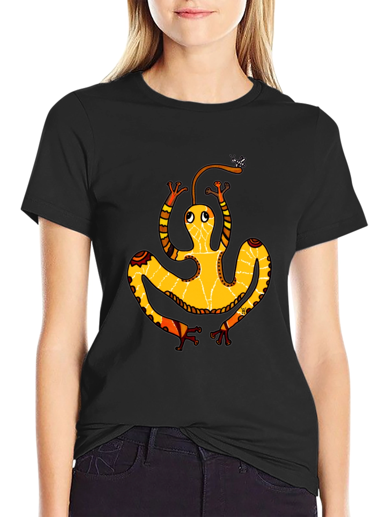 Funky Frog Graphic Black T-Shirt