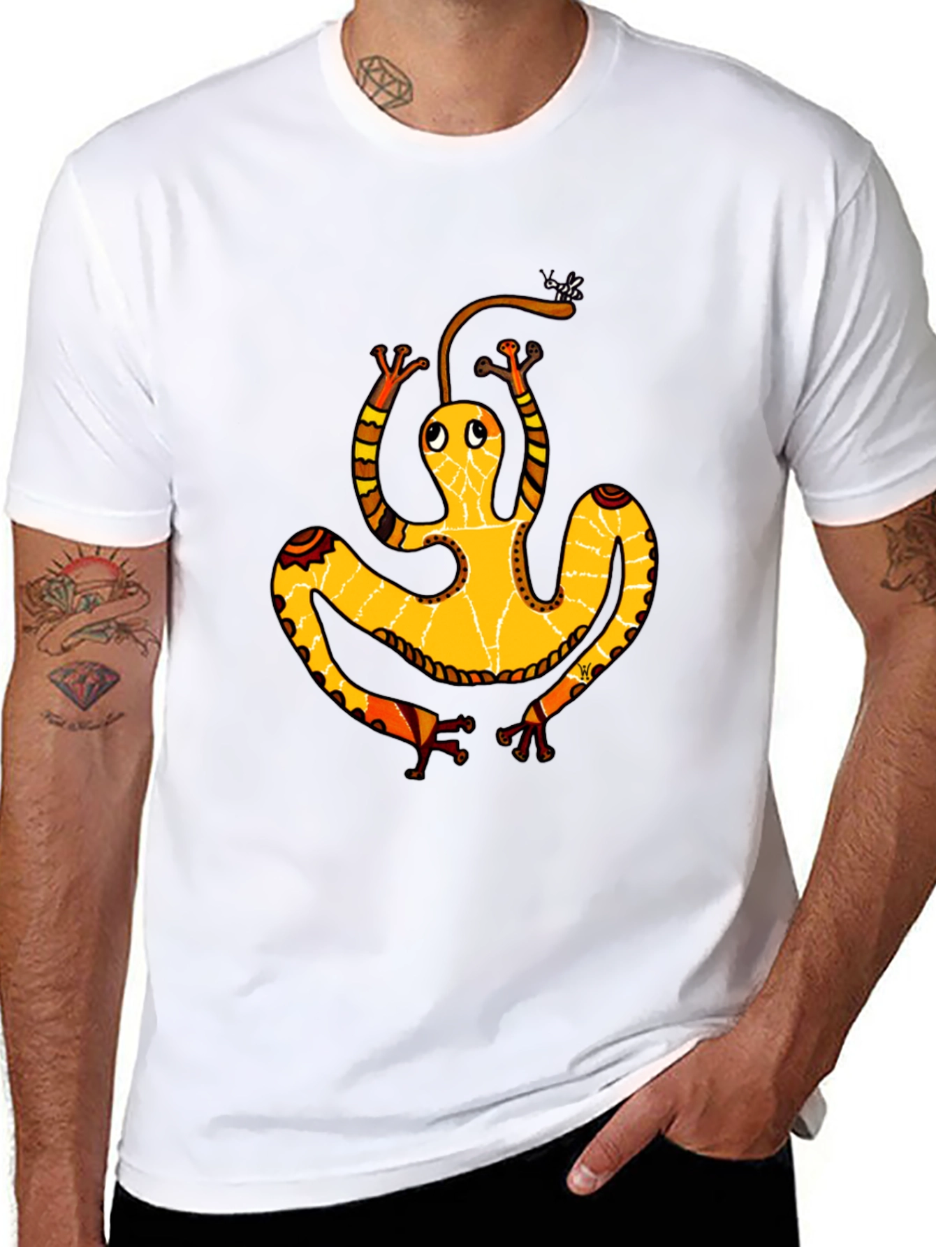 Funky Frog Graphic Black T-Shirt