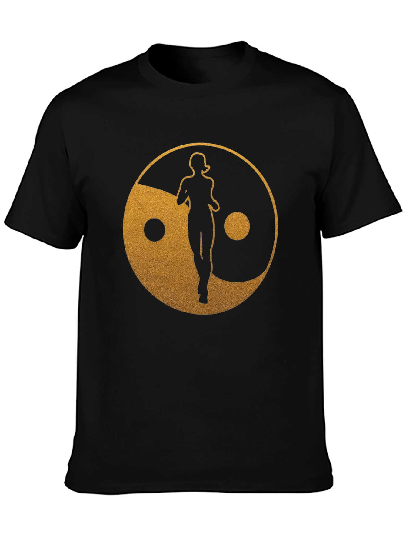 Yin Yang Runner Graphic Tee - Black
