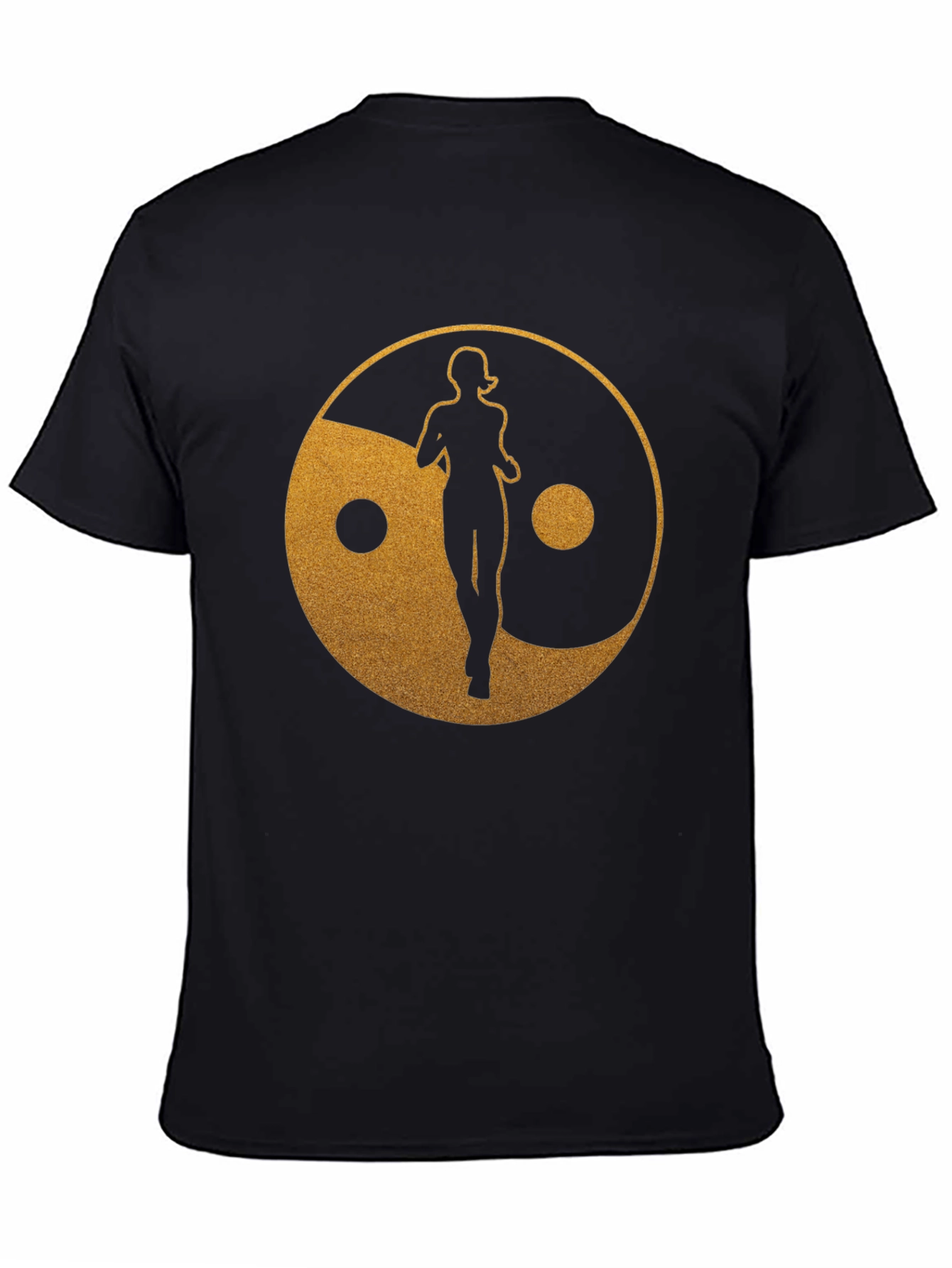 Yin Yang Runner Graphic Tee - Black