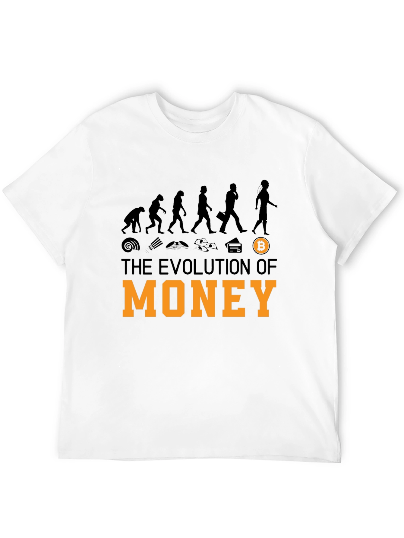 Evolution of Money Bitcoin Graphic Tee - Crypto T-Shirt