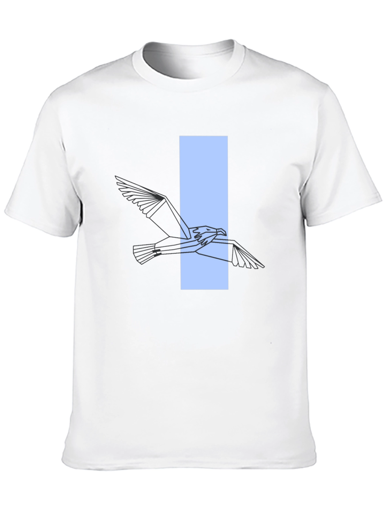 Abstract Bird Graphic Tee - Modern Black T-Shirt