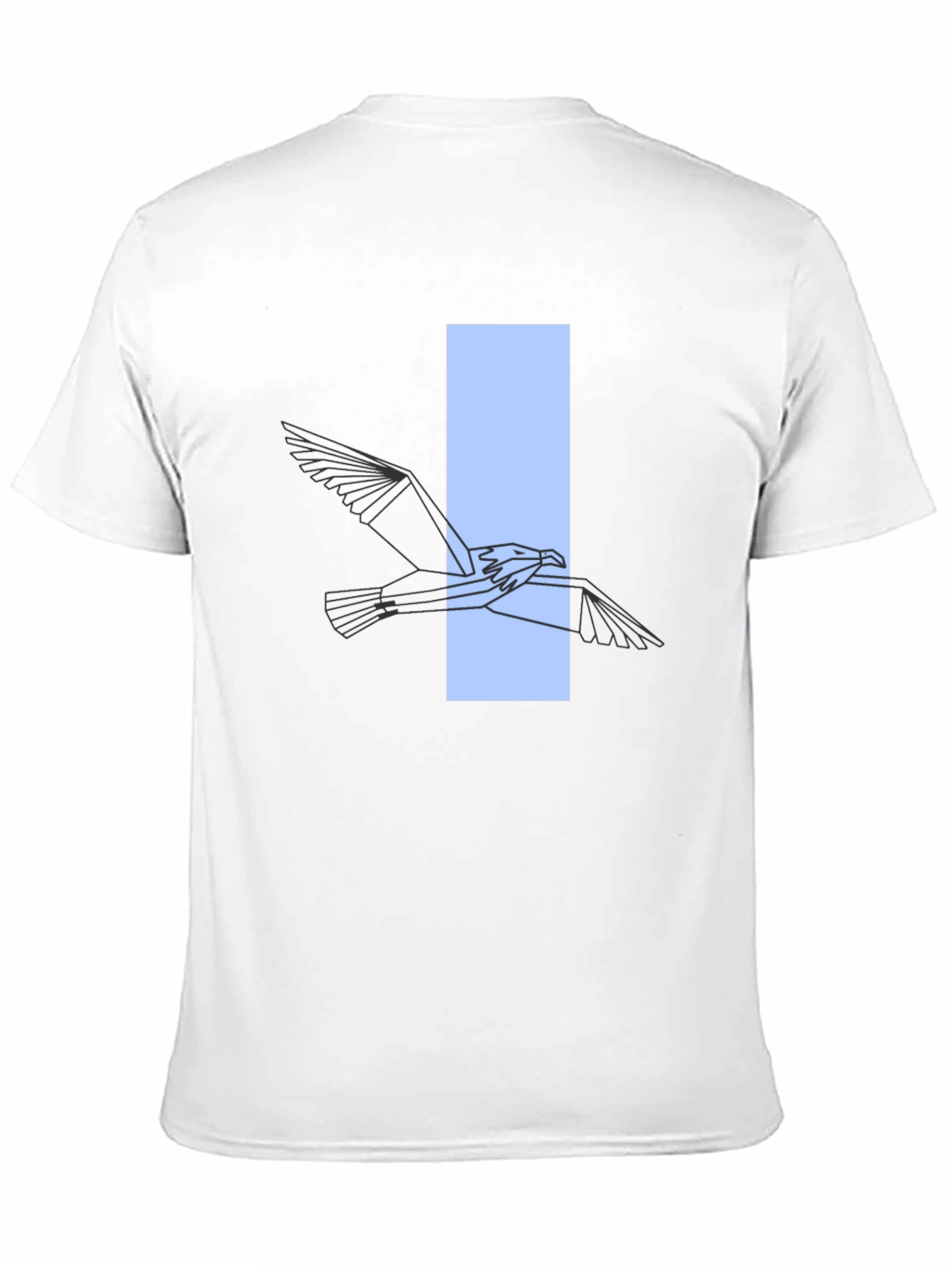 Abstract Bird Graphic Tee - Modern Black T-Shirt