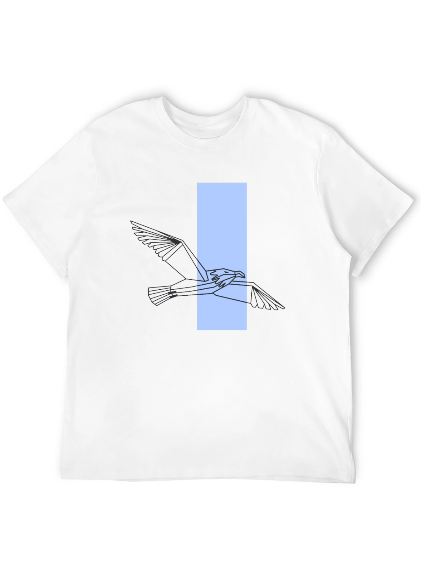 Abstract Bird Graphic Tee - Modern Black T-Shirt