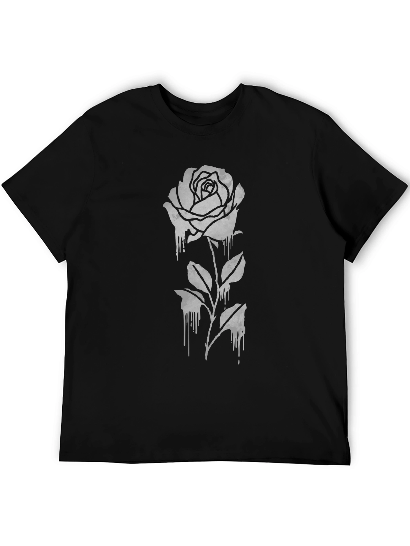 Gothic Rose Graphic Tee - Black