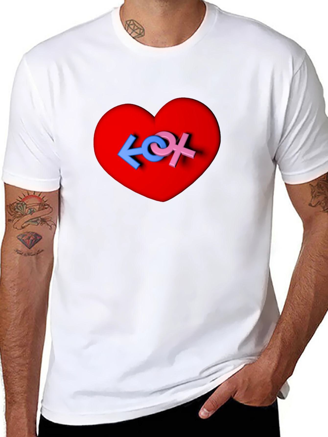 Love Symbol Heart Graphic Tee