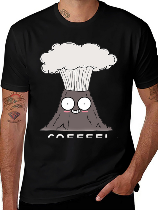 Coffee Volcano T-Shirt - Funny Graphic Tee